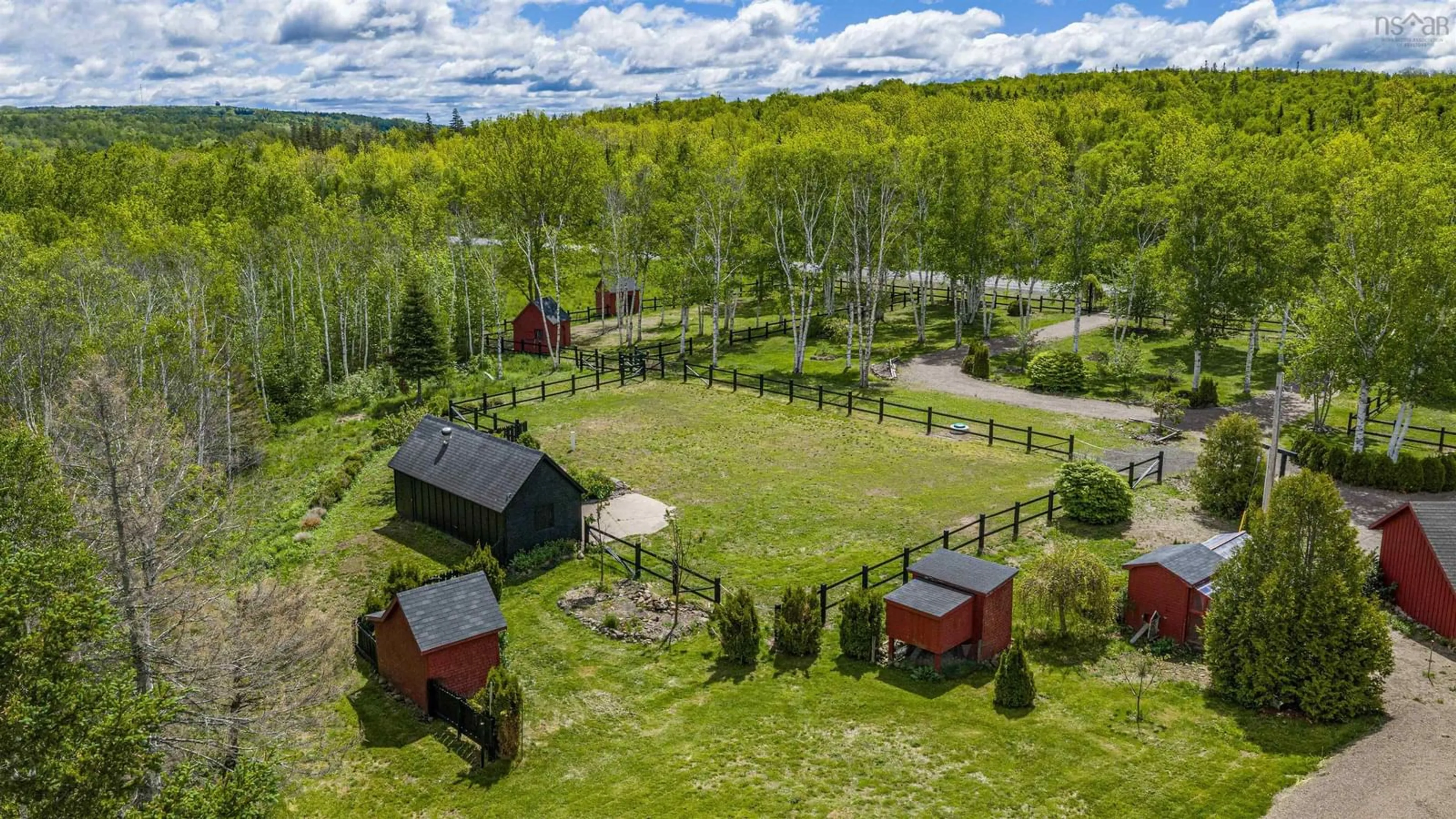 A pic from outside/outdoor area/front of a property/back of a property/a pic from drone, forest/trees view for 95 Forest Glade Rd, Forest Glade Nova Scotia B0P 1R0