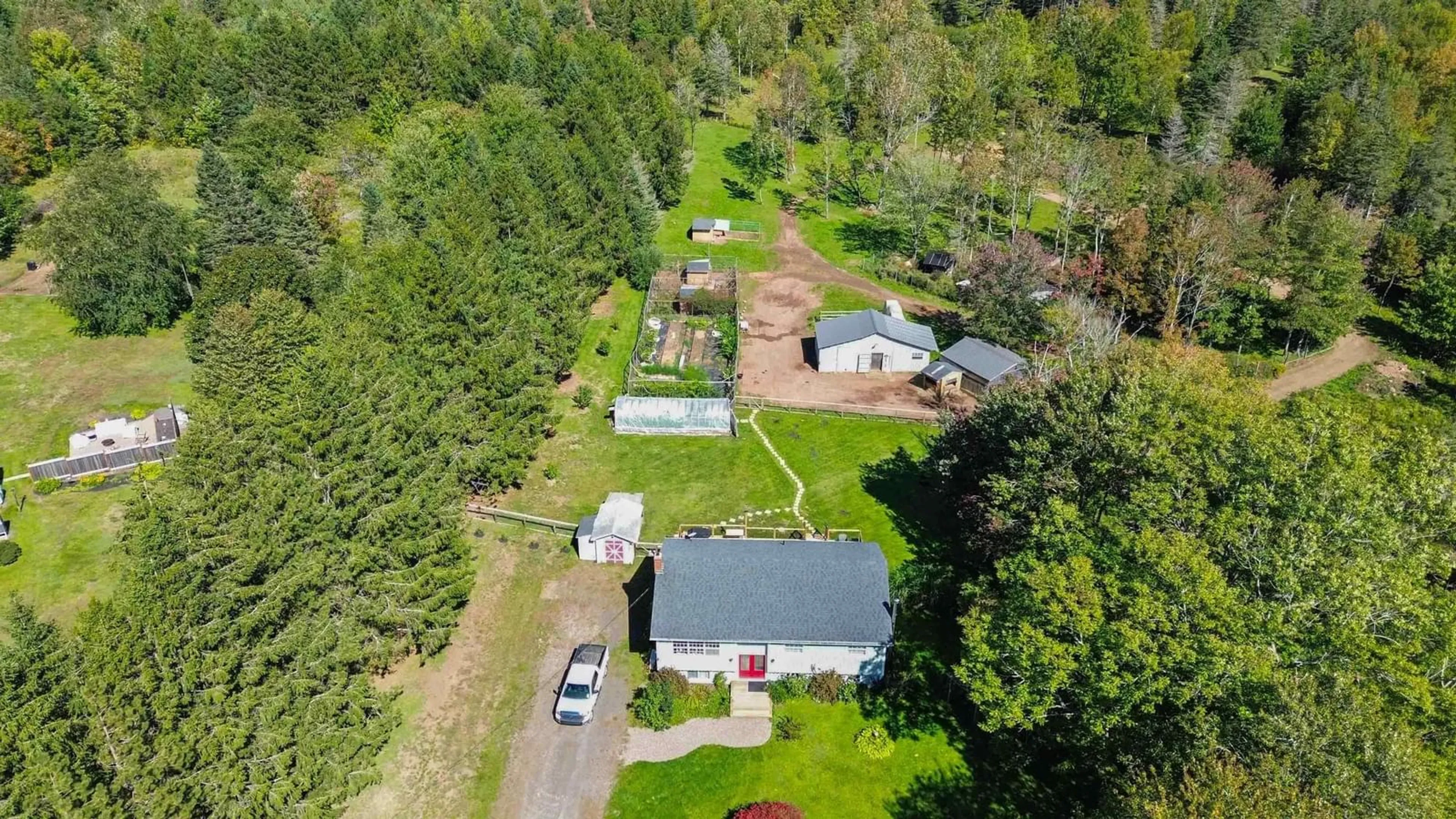 A pic from outside/outdoor area/front of a property/back of a property/a pic from drone, unknown for 1106 Tetzlaff Rd, Canaan Nova Scotia B4N 4K1