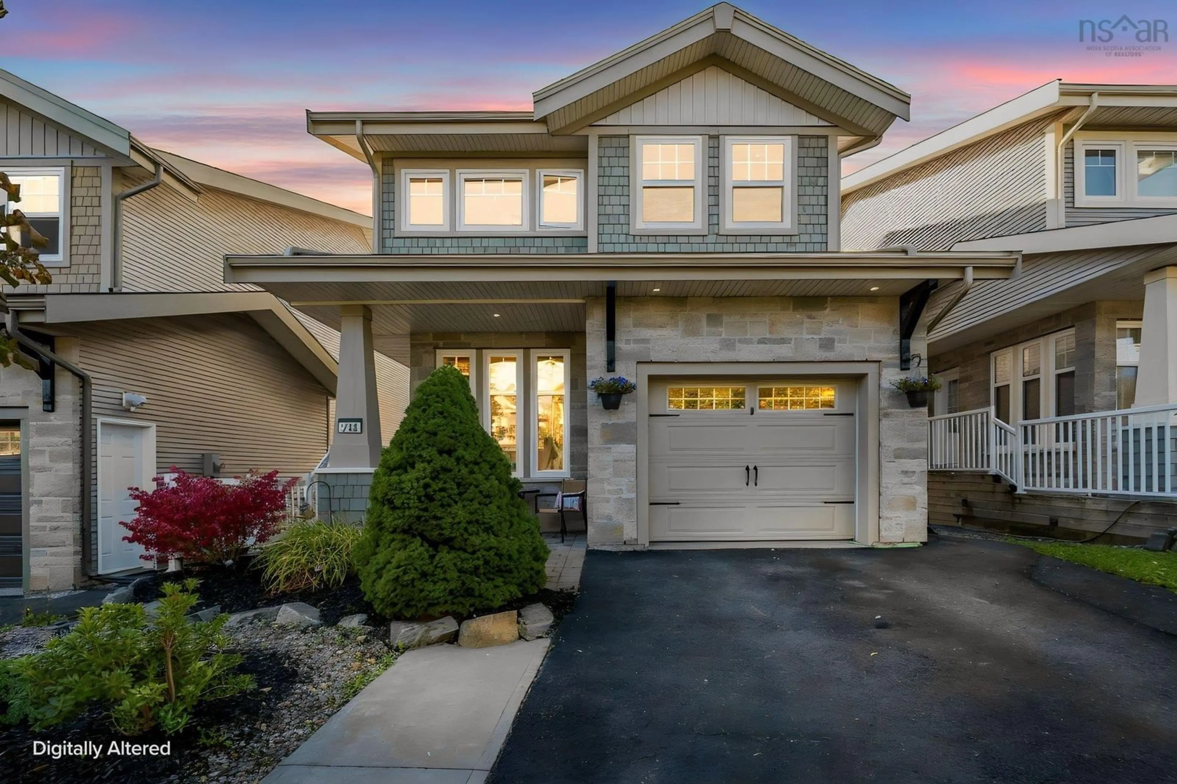 Home with vinyl exterior material, street for 212 Capstone Cres, Bedford West Nova Scotia B4B 0J6