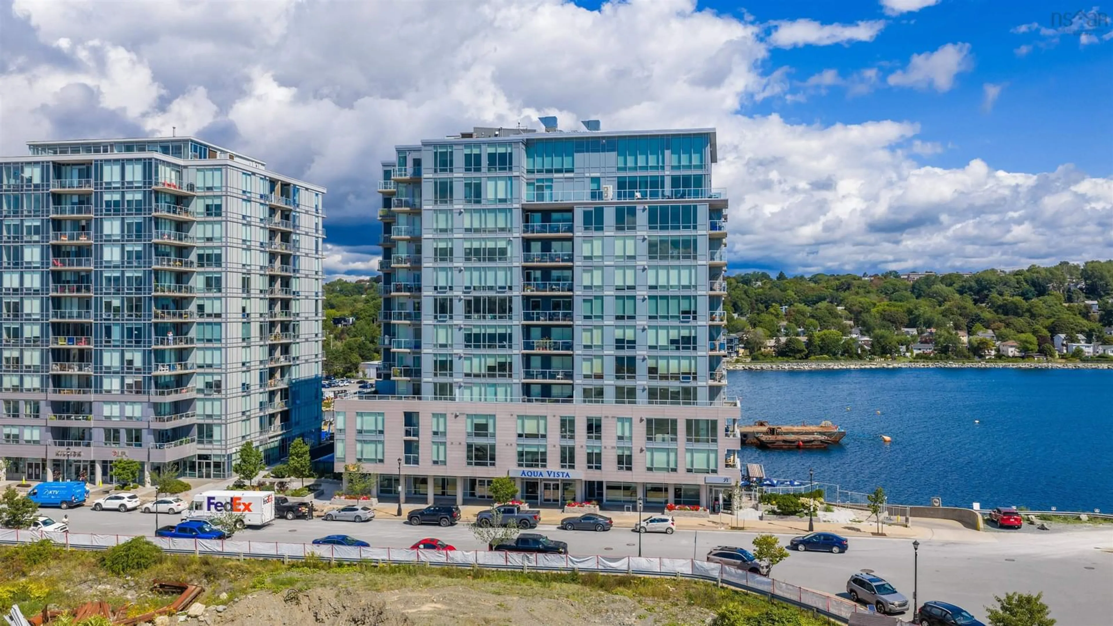 A pic from outside/outdoor area/front of a property/back of a property/a pic from drone, water/lake/river/ocean view for 67 Kings Wharf Pl #303, Dartmouth Nova Scotia B2Y 0C6