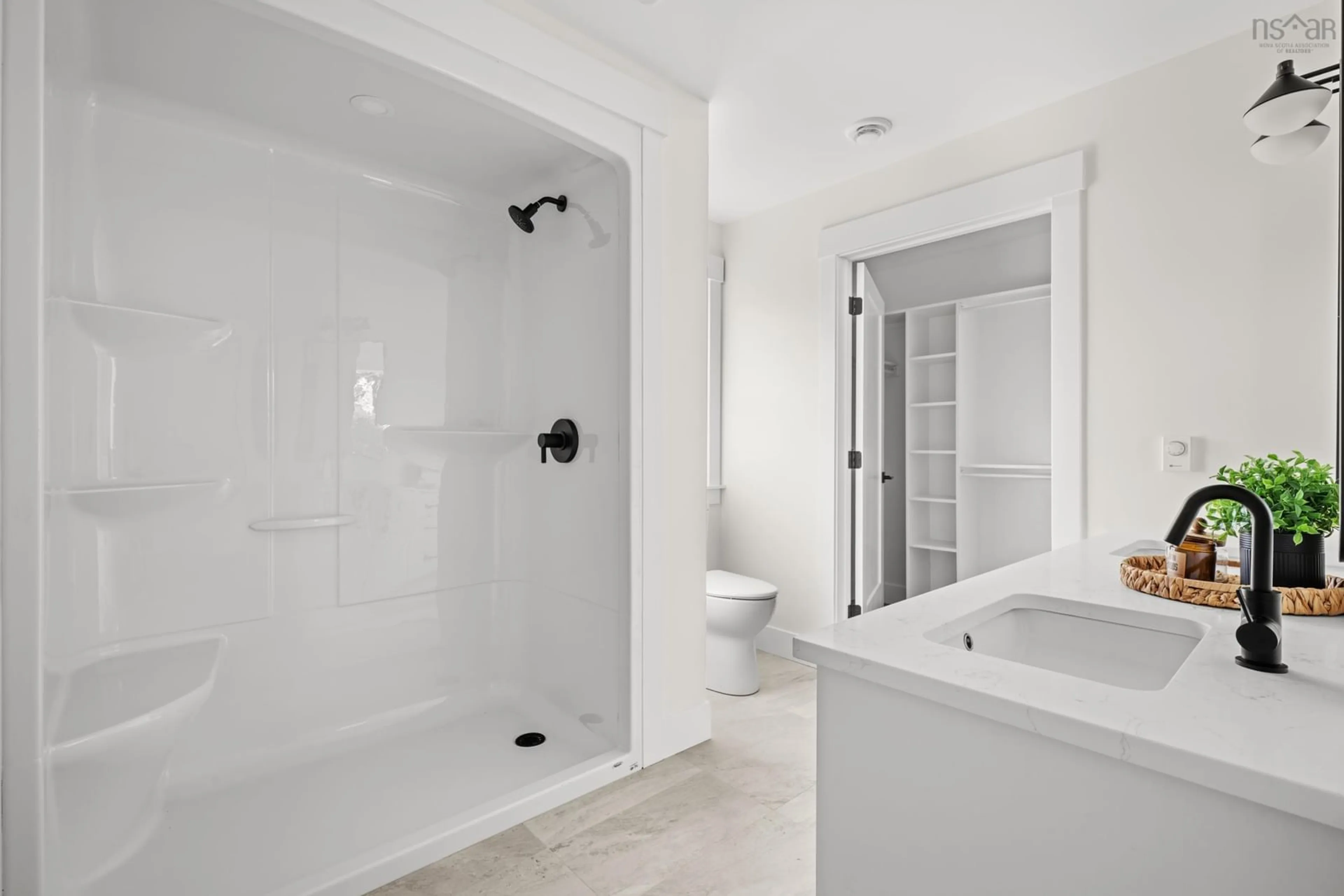 Contemporary bathroom, ceramic/tile floor for 83 Maverick Lane, Devon Nova Scotia B3T 1X4