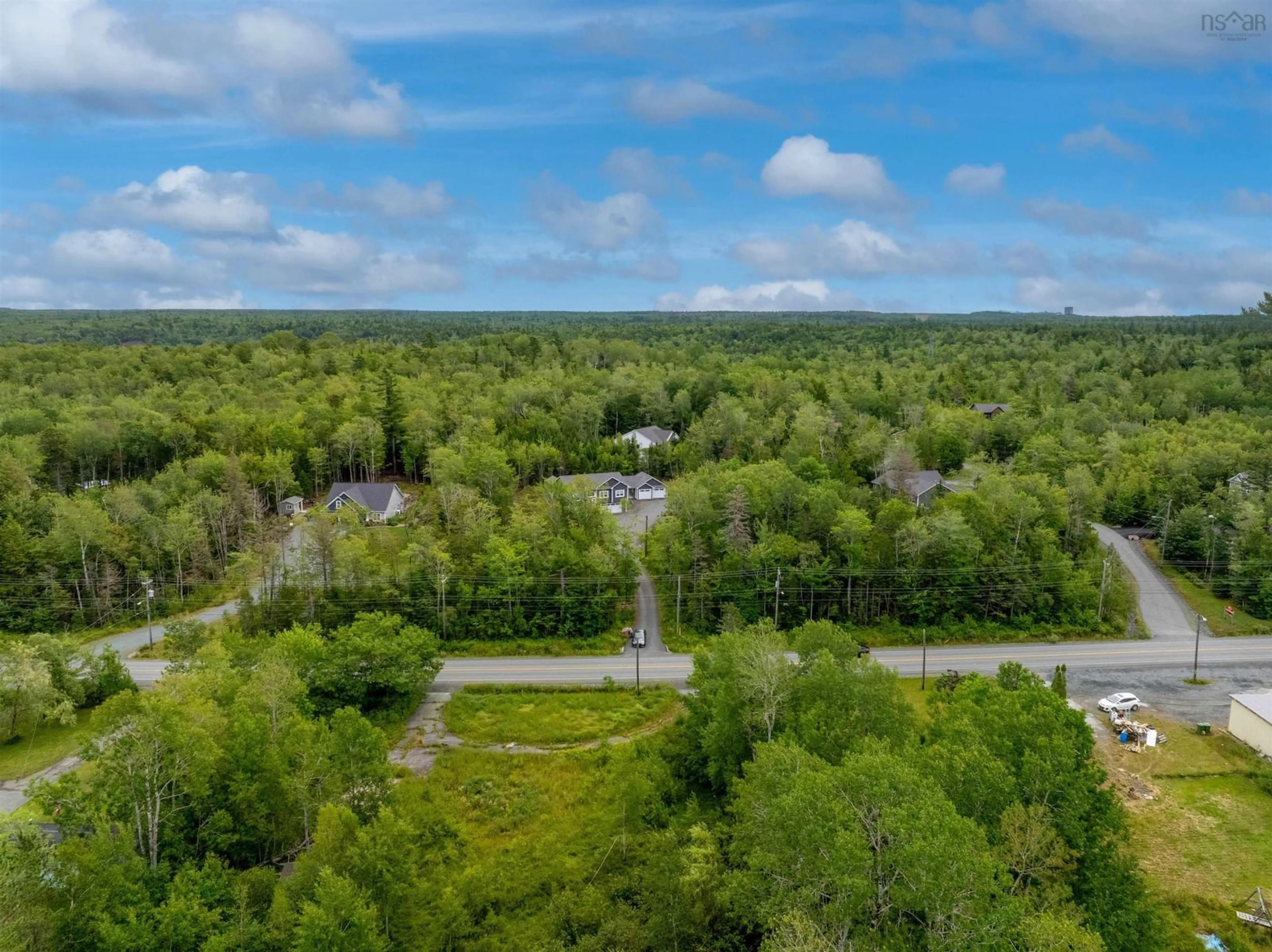 A pic from outside/outdoor area/front of a property/back of a property/a pic from drone, forest/trees view for 6230 Highway 2, Enfield Nova Scotia B2T 0N1