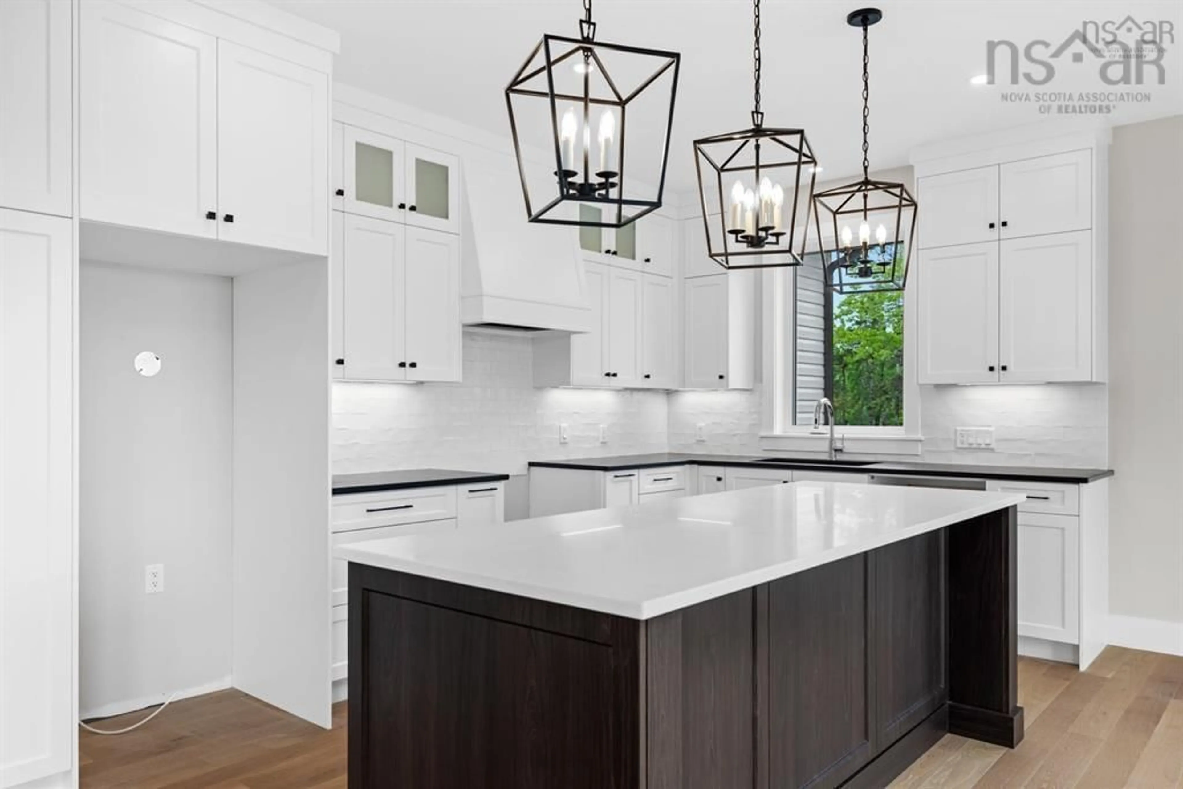 Contemporary kitchen, ceramic/tile floor for 74 Lentuk, Oakfield Nova Scotia B2T 0J5