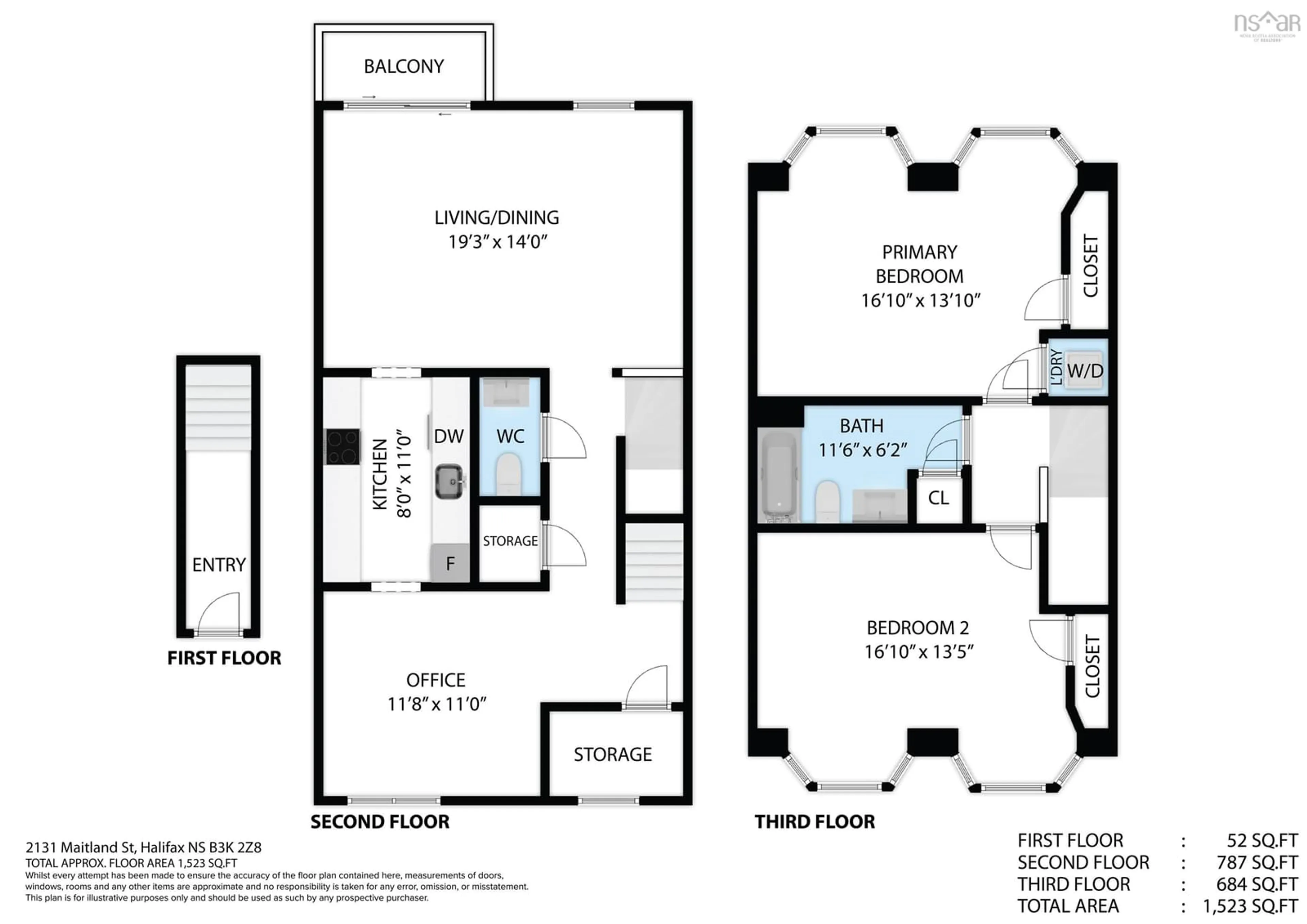 Floor plan for 2131 Maitland St, Halifax Nova Scotia B3K 2Z8