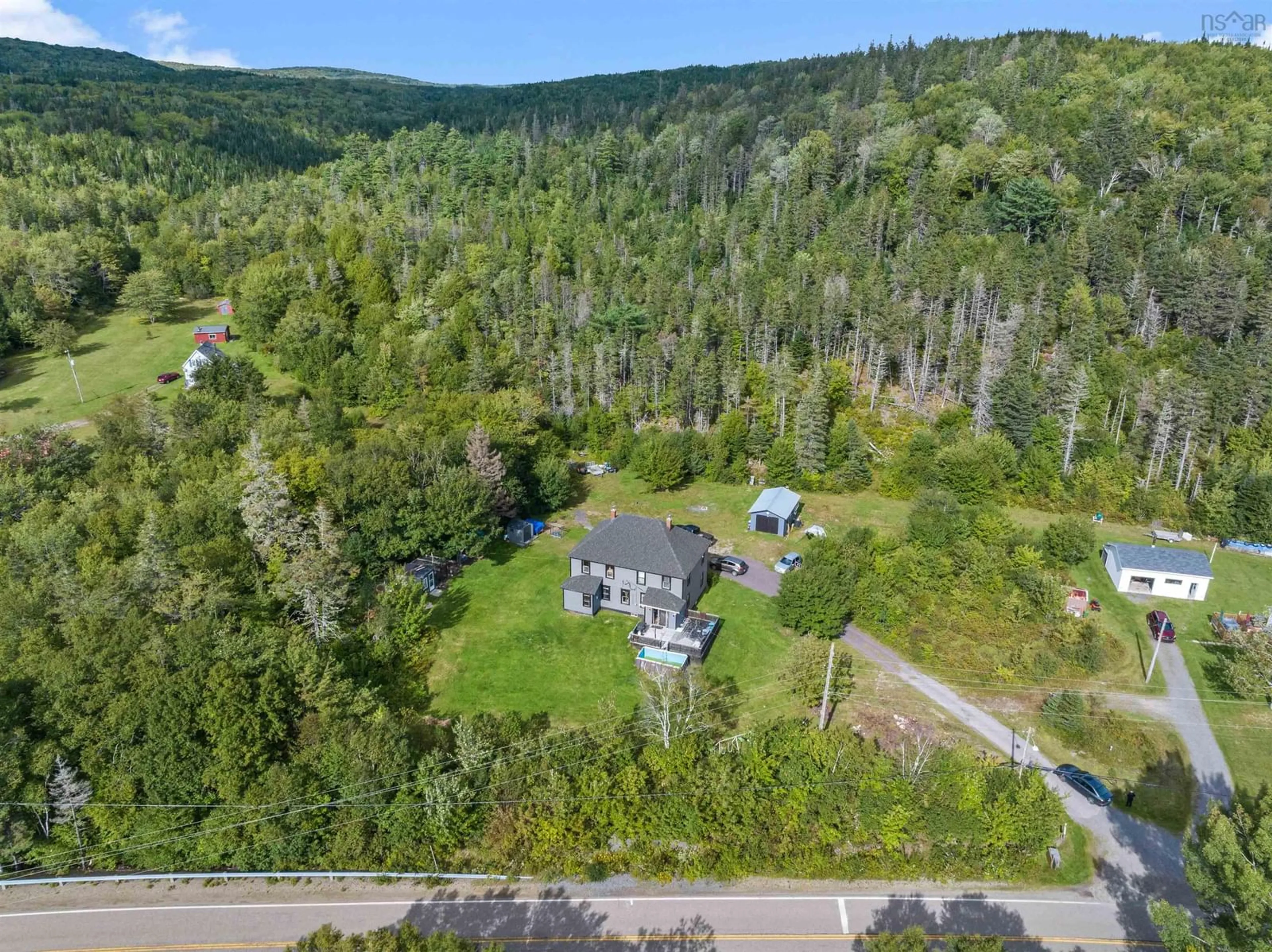 A pic from outside/outdoor area/front of a property/back of a property/a pic from drone, forest/trees view for 16236 Highway 316, Country Harbour Mines Nova Scotia B0H 1J0