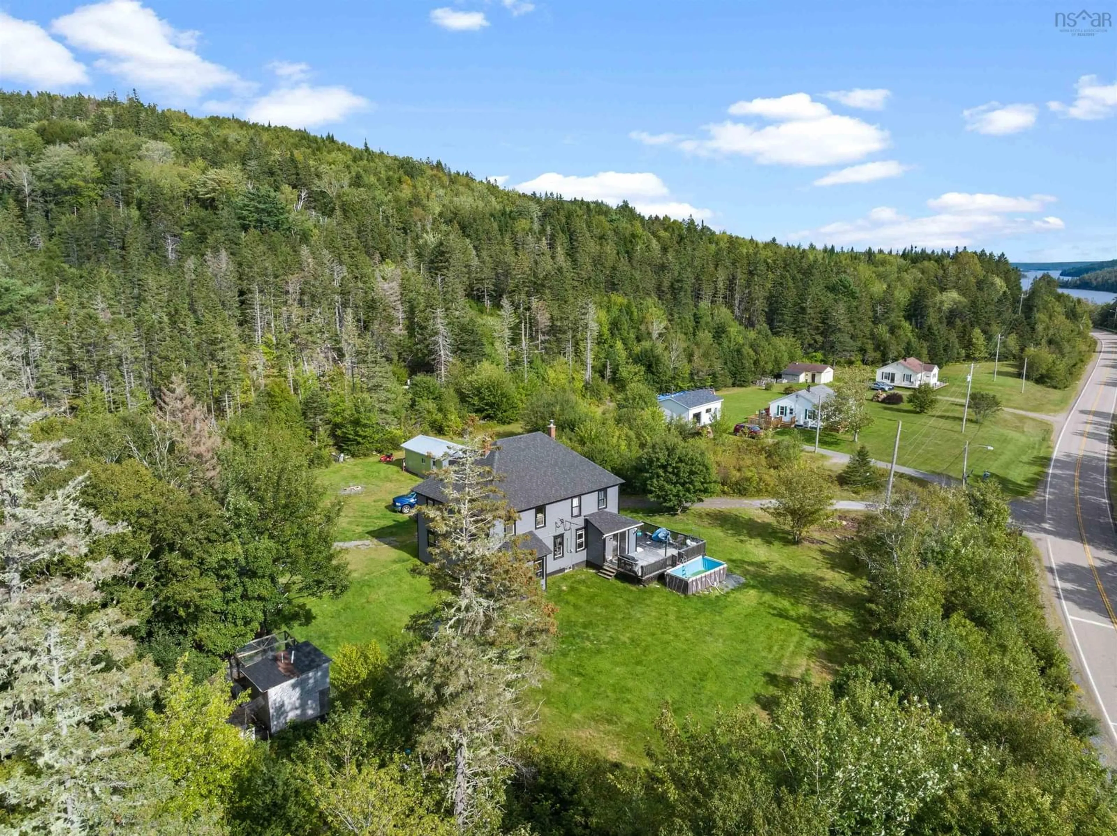 A pic from outside/outdoor area/front of a property/back of a property/a pic from drone, forest/trees view for 16236 Highway 316, Country Harbour Mines Nova Scotia B0H 1J0
