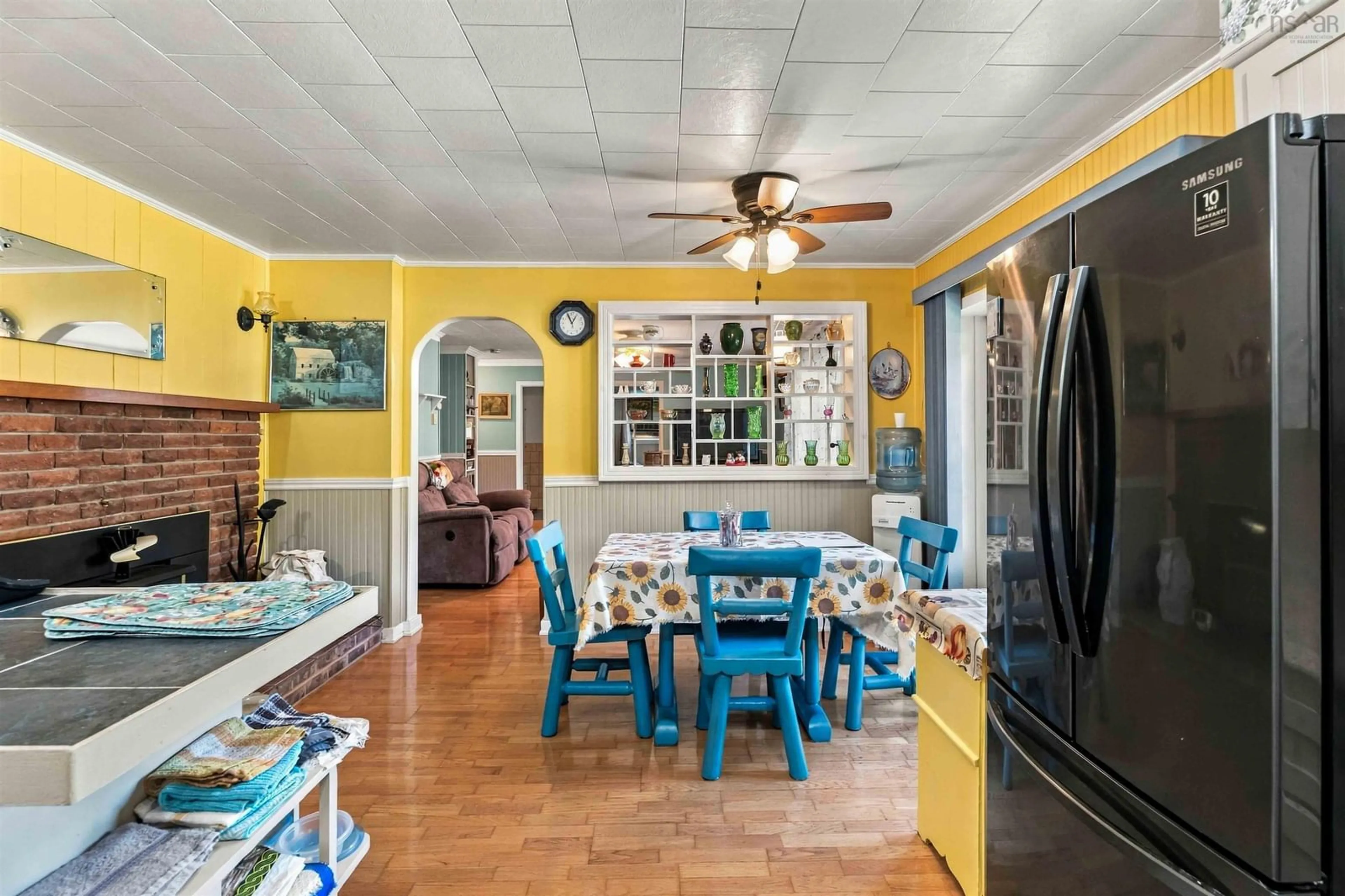 Open concept kitchen, ceramic/tile floor for 91 Willow St, Hants Border Nova Scotia B0P 1P0