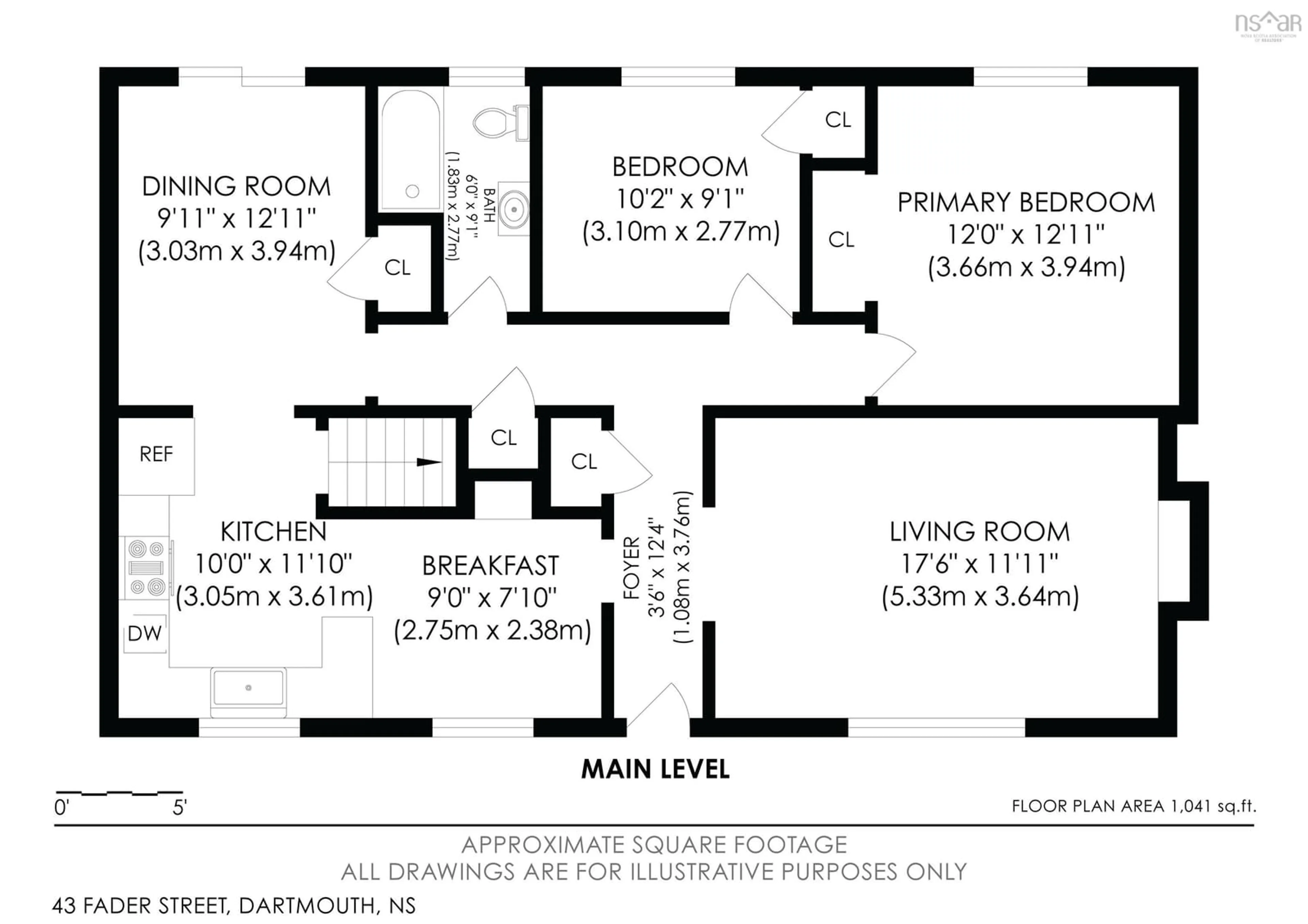 Floor plan for 43 Fader St, Dartmouth Nova Scotia B2X 5C8