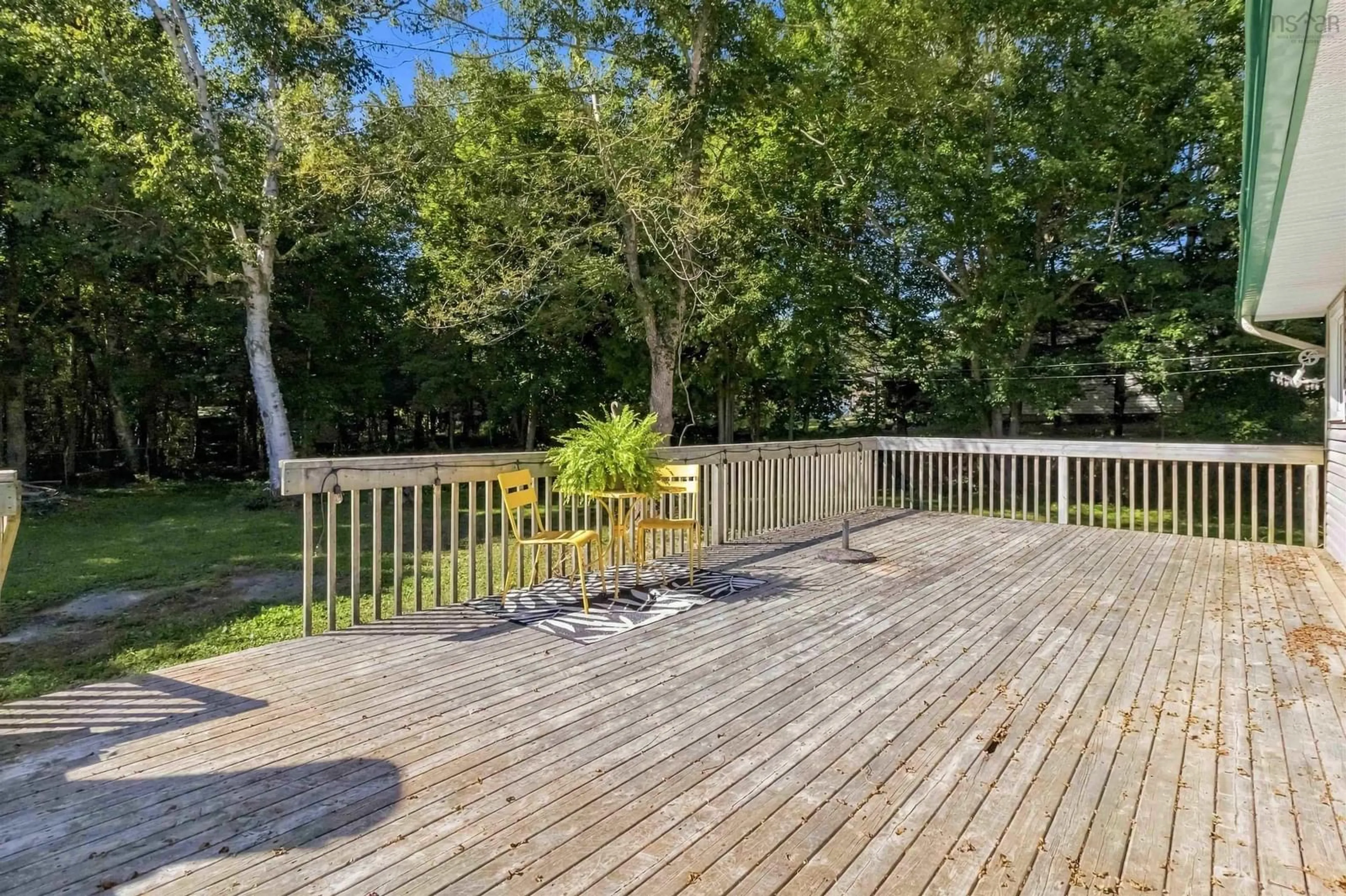 Patio, forest/trees view for 27 Parkcrest Drive Dr, Lawrencetown Nova Scotia B2Z 1M1