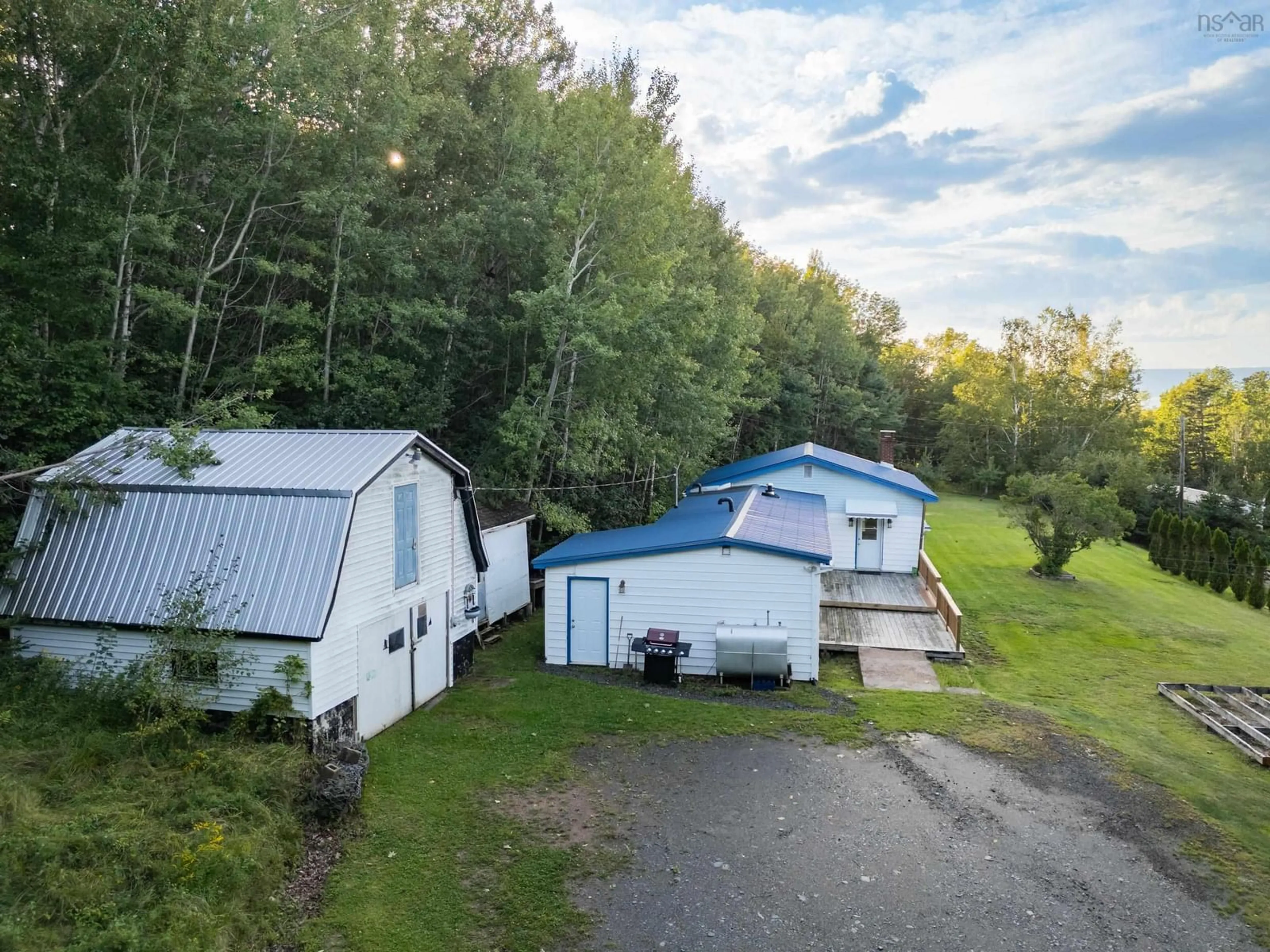 A pic from outside/outdoor area/front of a property/back of a property/a pic from drone, mountain view for 732 Highway 1, Deep Brook Nova Scotia B0S 1J0