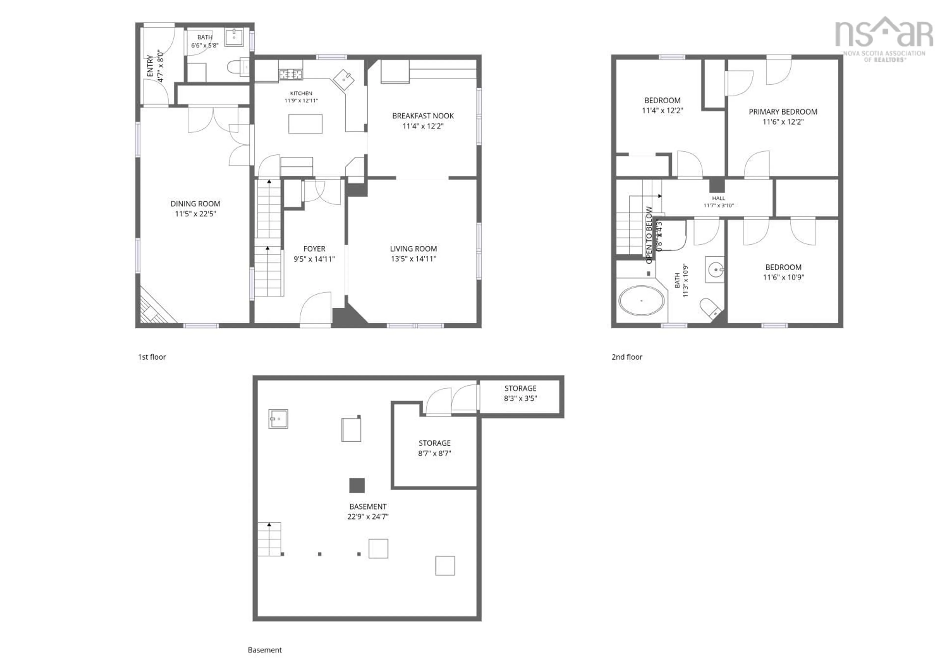 Floor plan for 893 Middle Rd, North Williamston Nova Scotia B0S 1M0