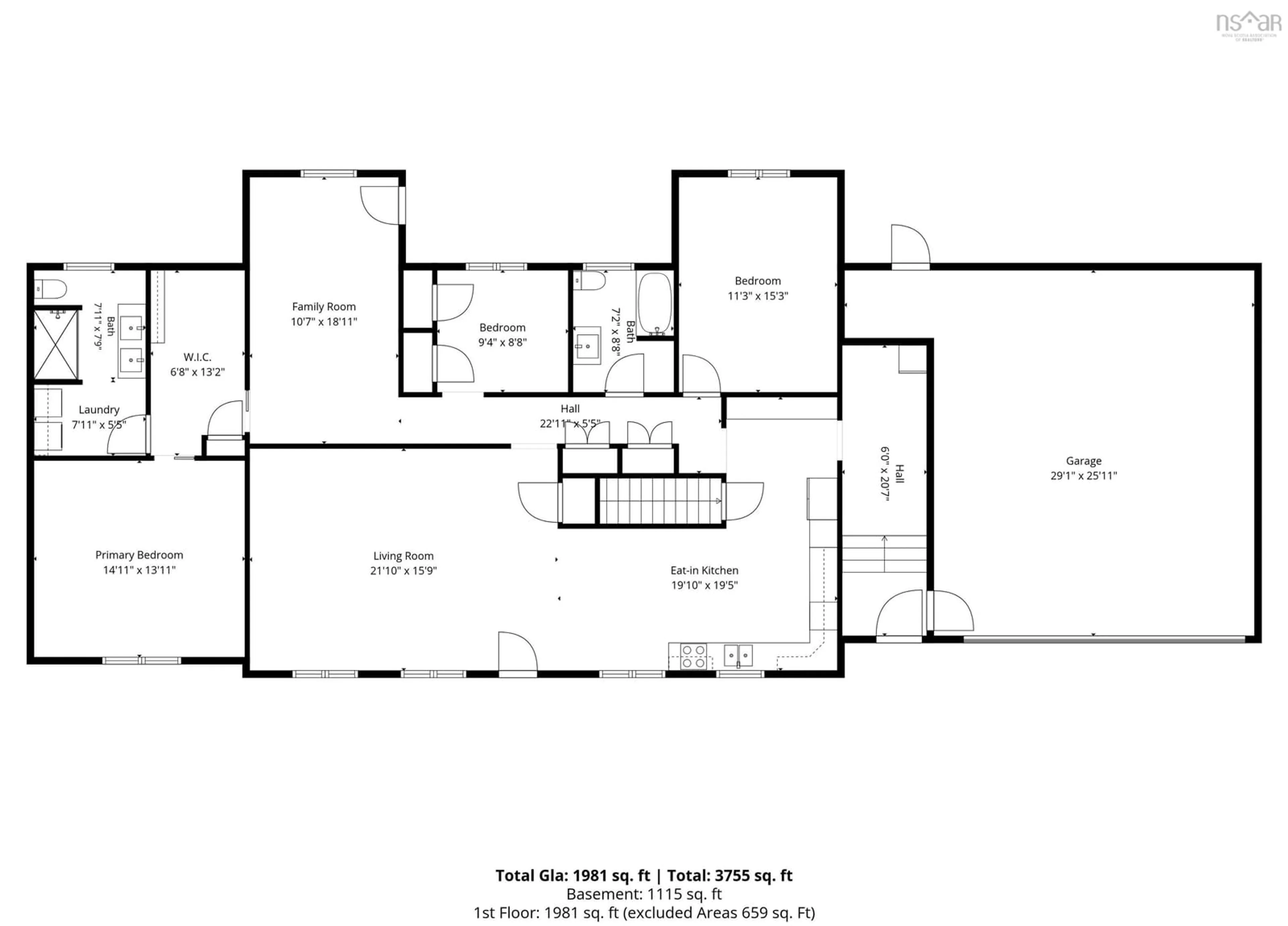 Floor plan for 102 West Side Middle River Rd, Middle River Nova Scotia B0E 1B0