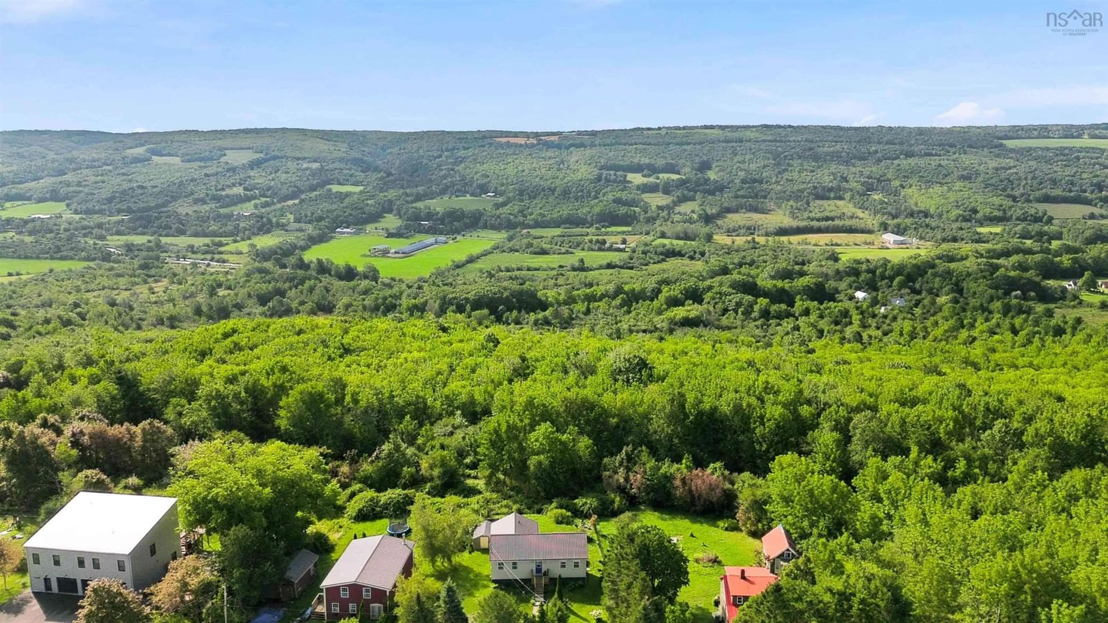 A pic from outside/outdoor area/front of a property/back of a property/a pic from drone, forest/trees view for 1458 Ridge Rd, Wolfville Ridge Nova Scotia B4P 2R1