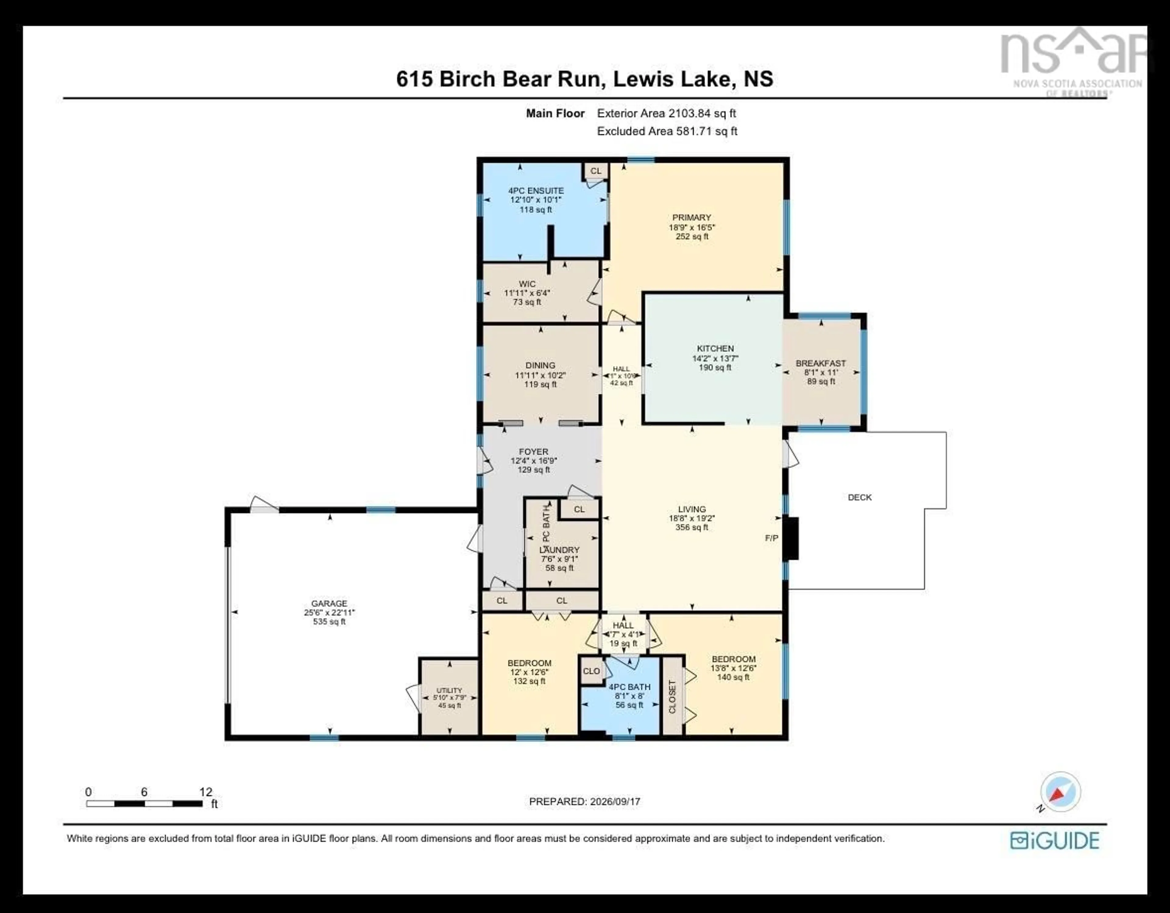 Floor plan for 615 Birch Bear Run, Lewis Lake Nova Scotia B3Z 0B7