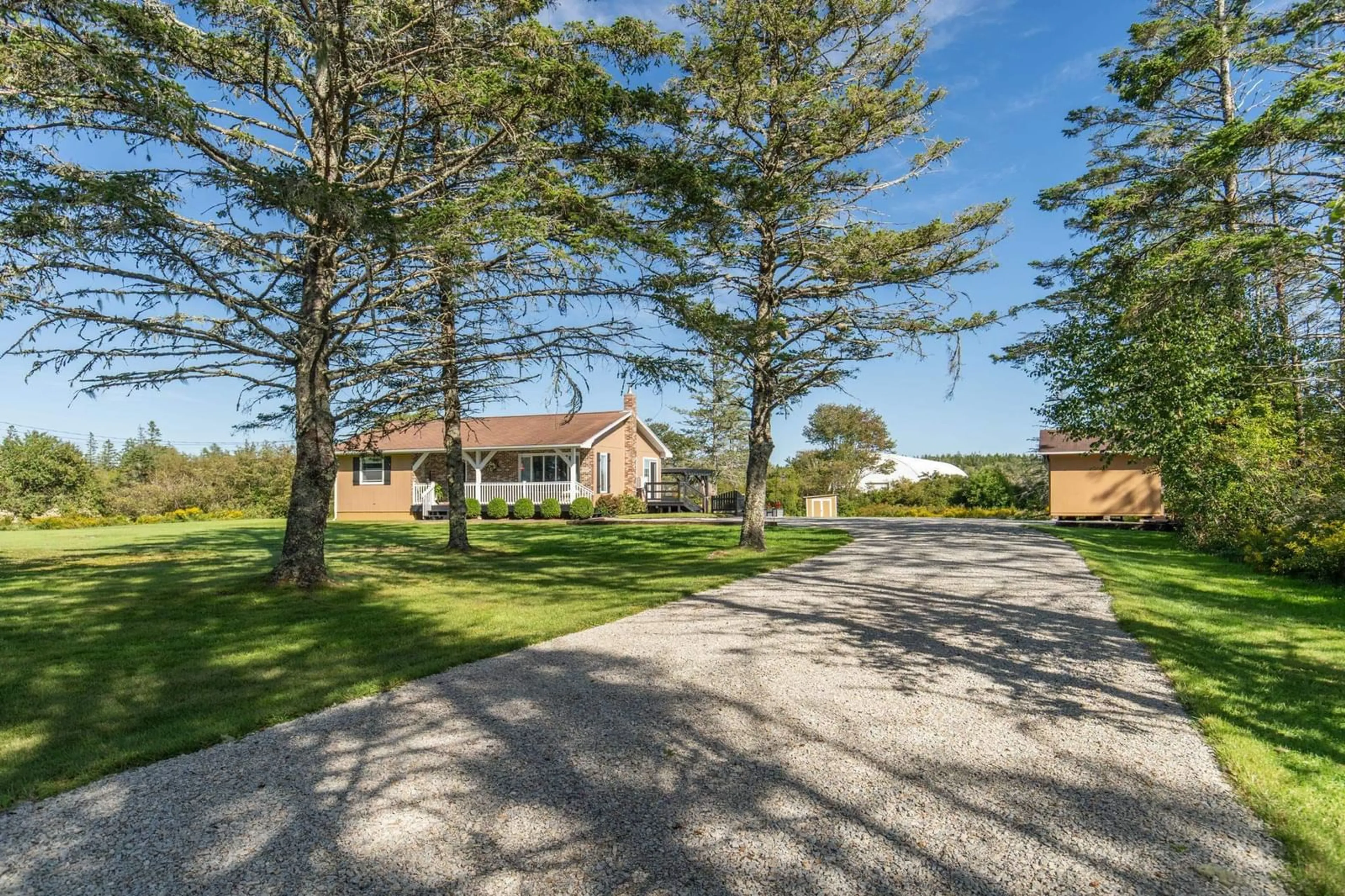 A pic from outside/outdoor area/front of a property/back of a property/a pic from drone, street for 438 Lake George Rd, South Ohio Nova Scotia B5A 5M9