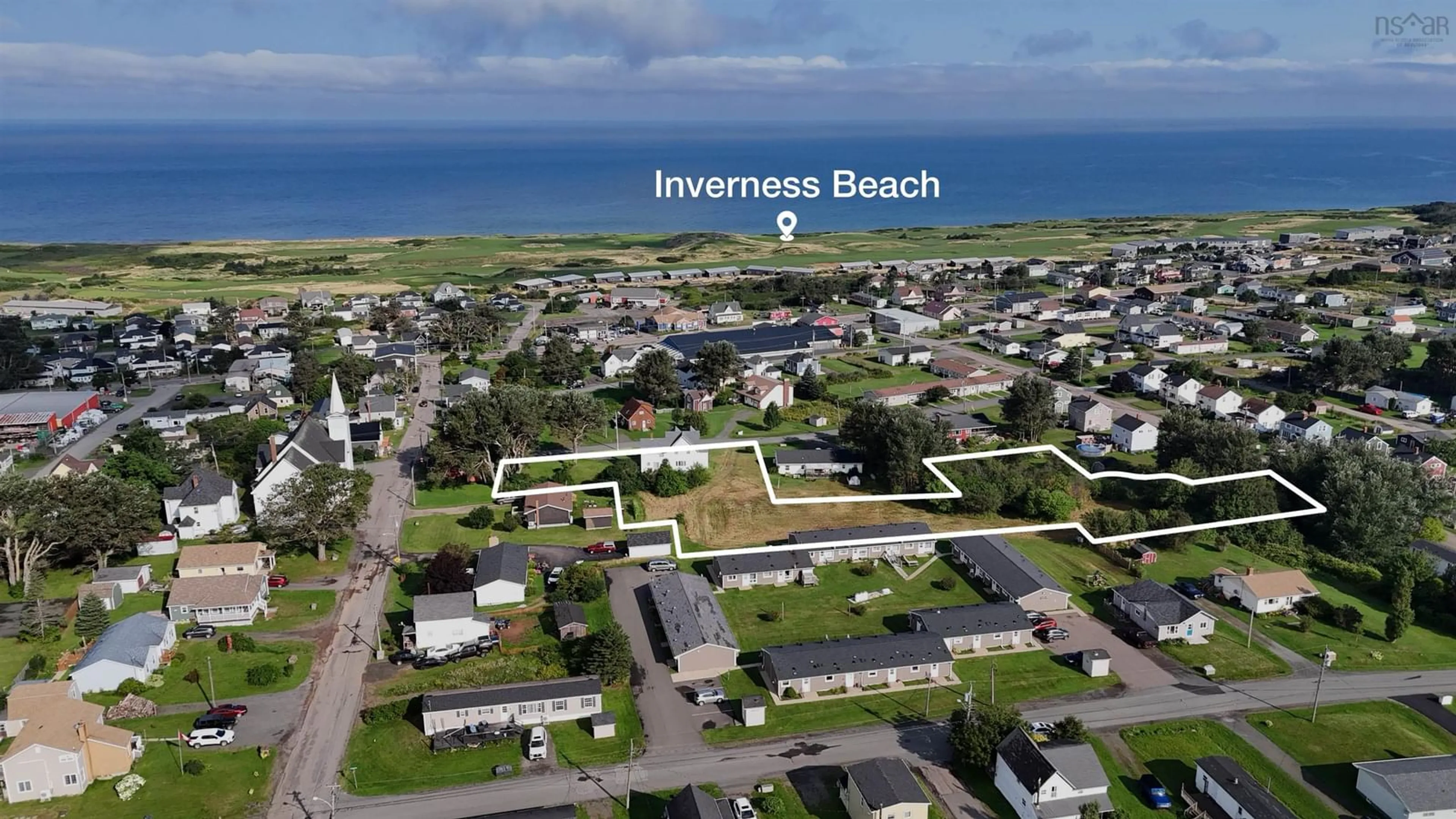 A pic from outside/outdoor area/front of a property/back of a property/a pic from drone, street for 88 Church St, Inverness Nova Scotia B0E 1N0