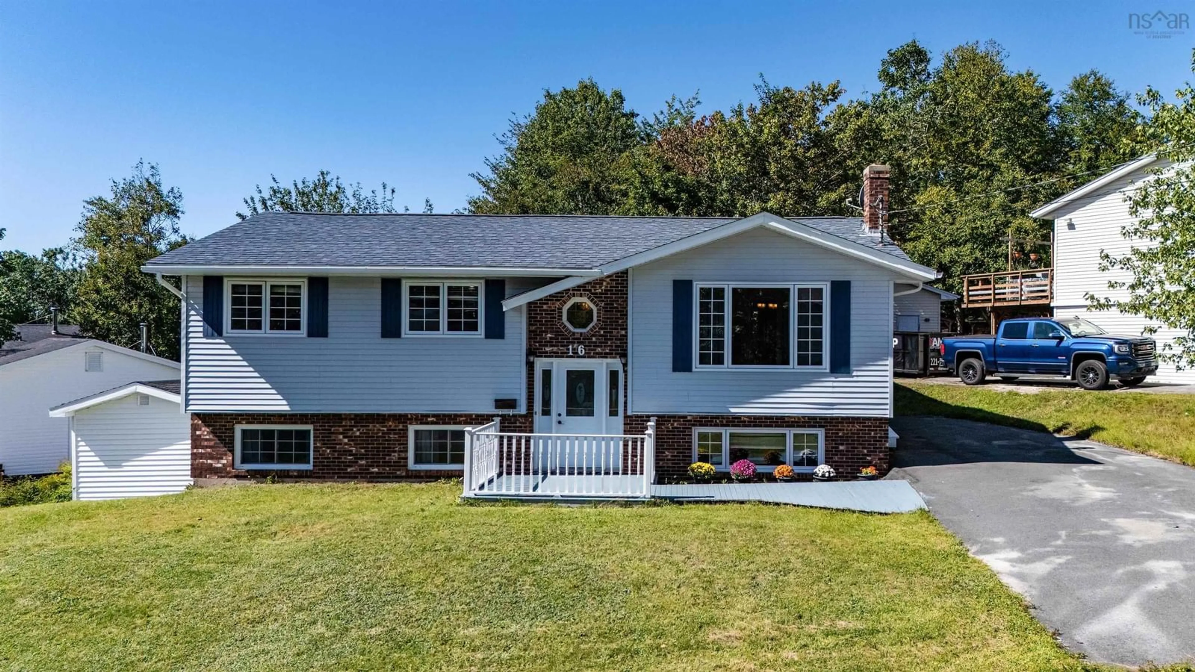 Home with vinyl exterior material, street for 16 Rothsay Crt, Lower Sackville Nova Scotia B4C 3W6