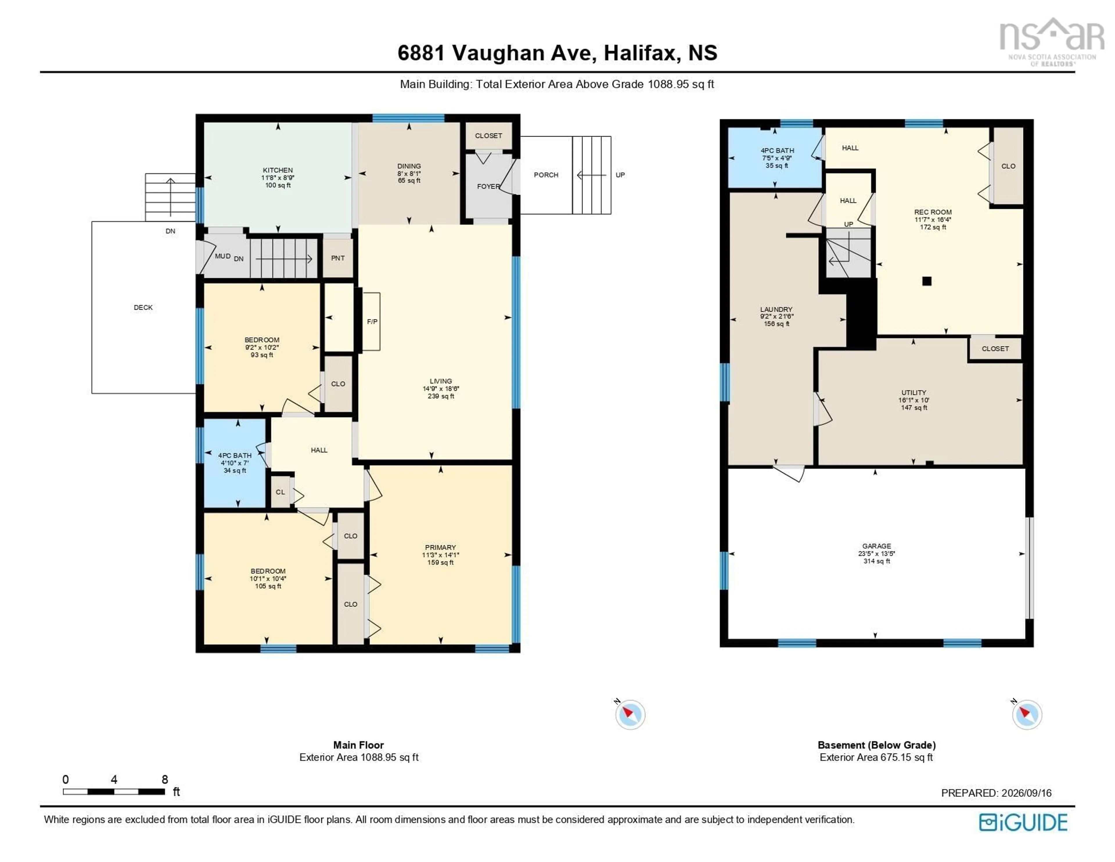 Floor plan for 6881 Vaughan Ave, Halifax Nova Scotia B3L 2L9