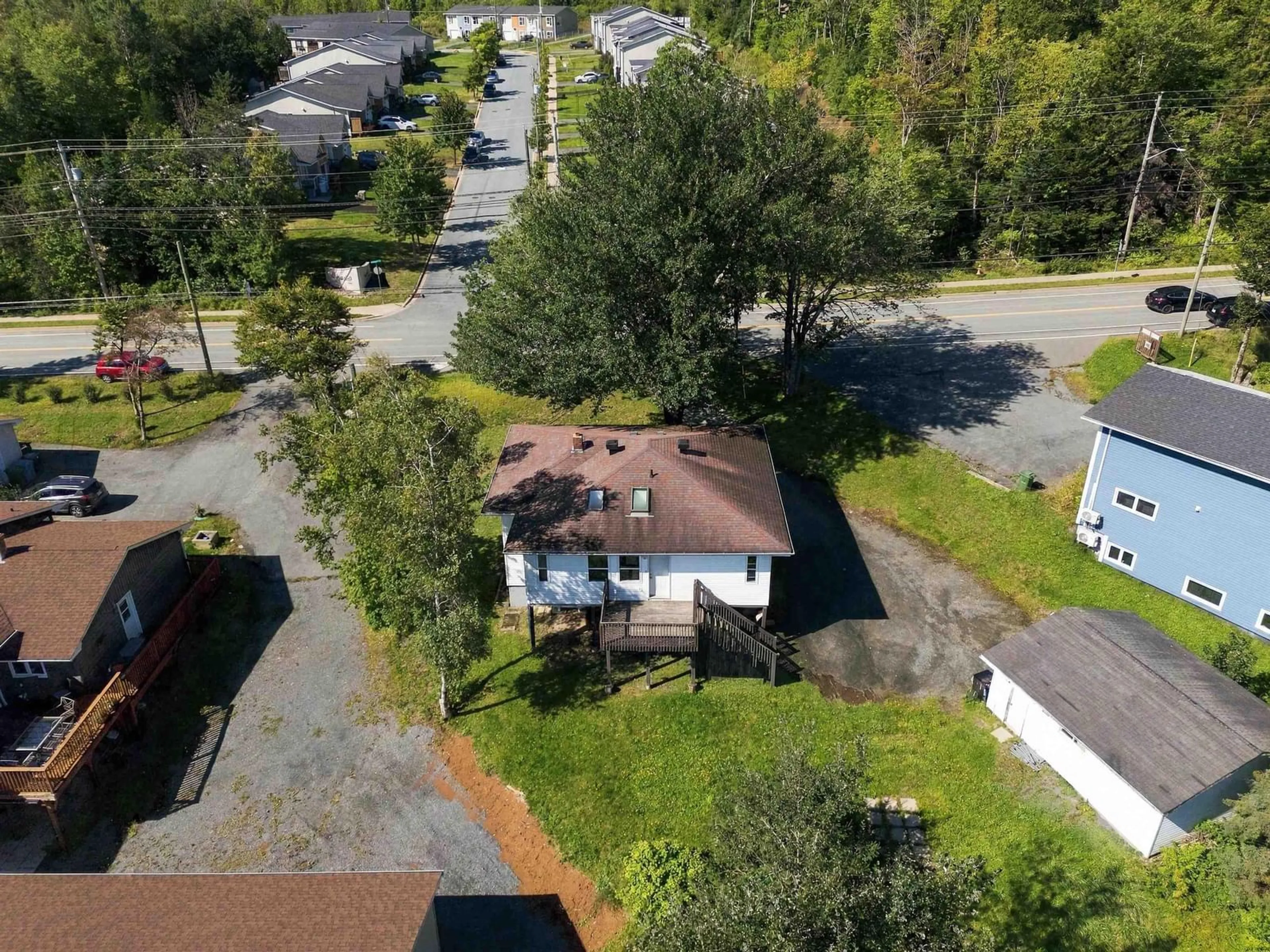 A pic from outside/outdoor area/front of a property/back of a property/a pic from drone, street for 1329 Sackville Dr, Sackville Nova Scotia B4E 3A7