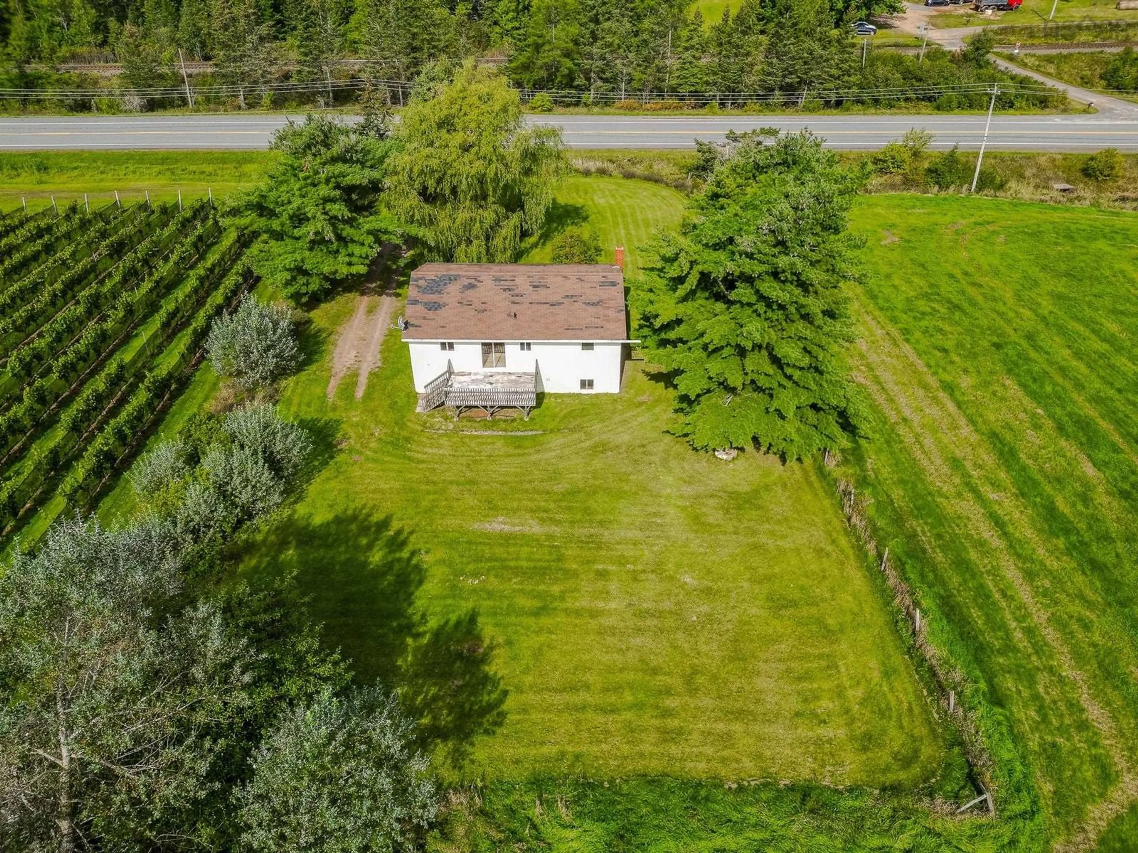 A pic from outside/outdoor area/front of a property/back of a property/a pic from drone, street for 660 Highway 2, Stewiacke Nova Scotia B0N 2J0