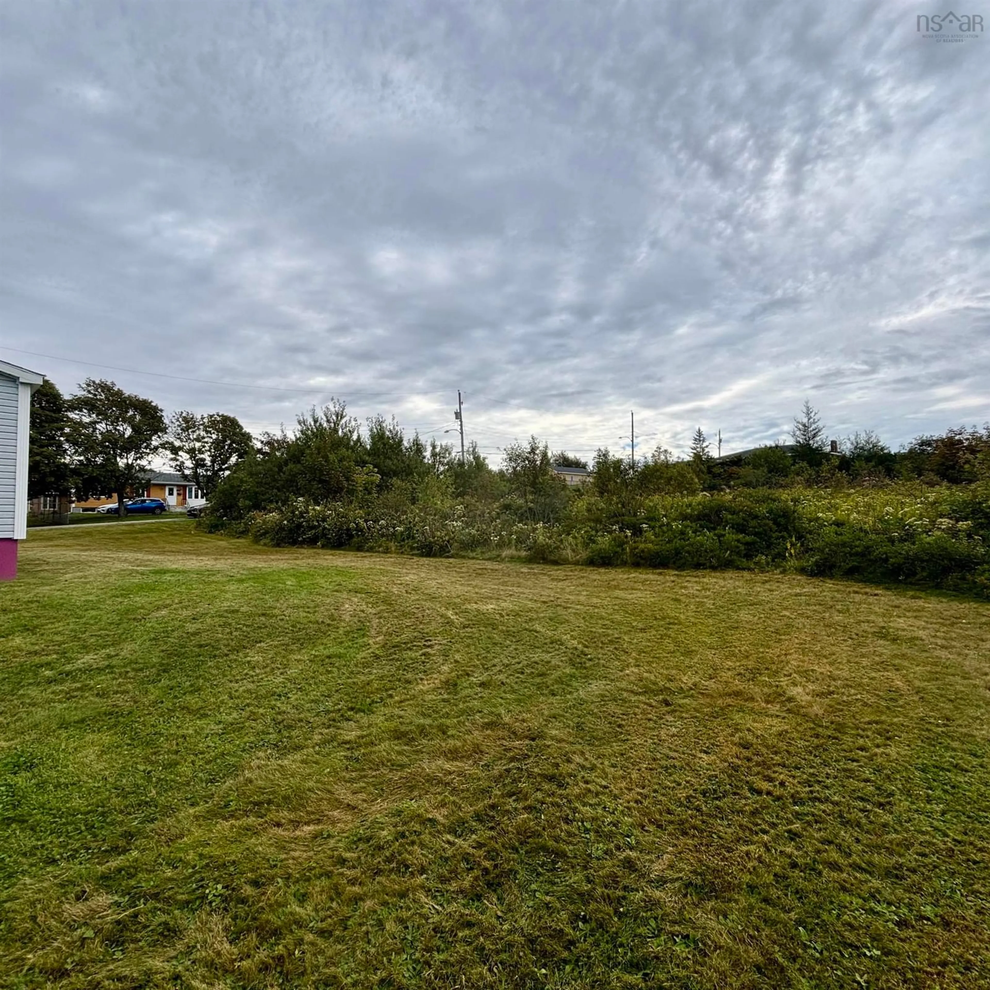 A pic from outside/outdoor area/front of a property/back of a property/a pic from drone, forest/trees view for 743 Maple St, New Waterford Nova Scotia B1H 3R6