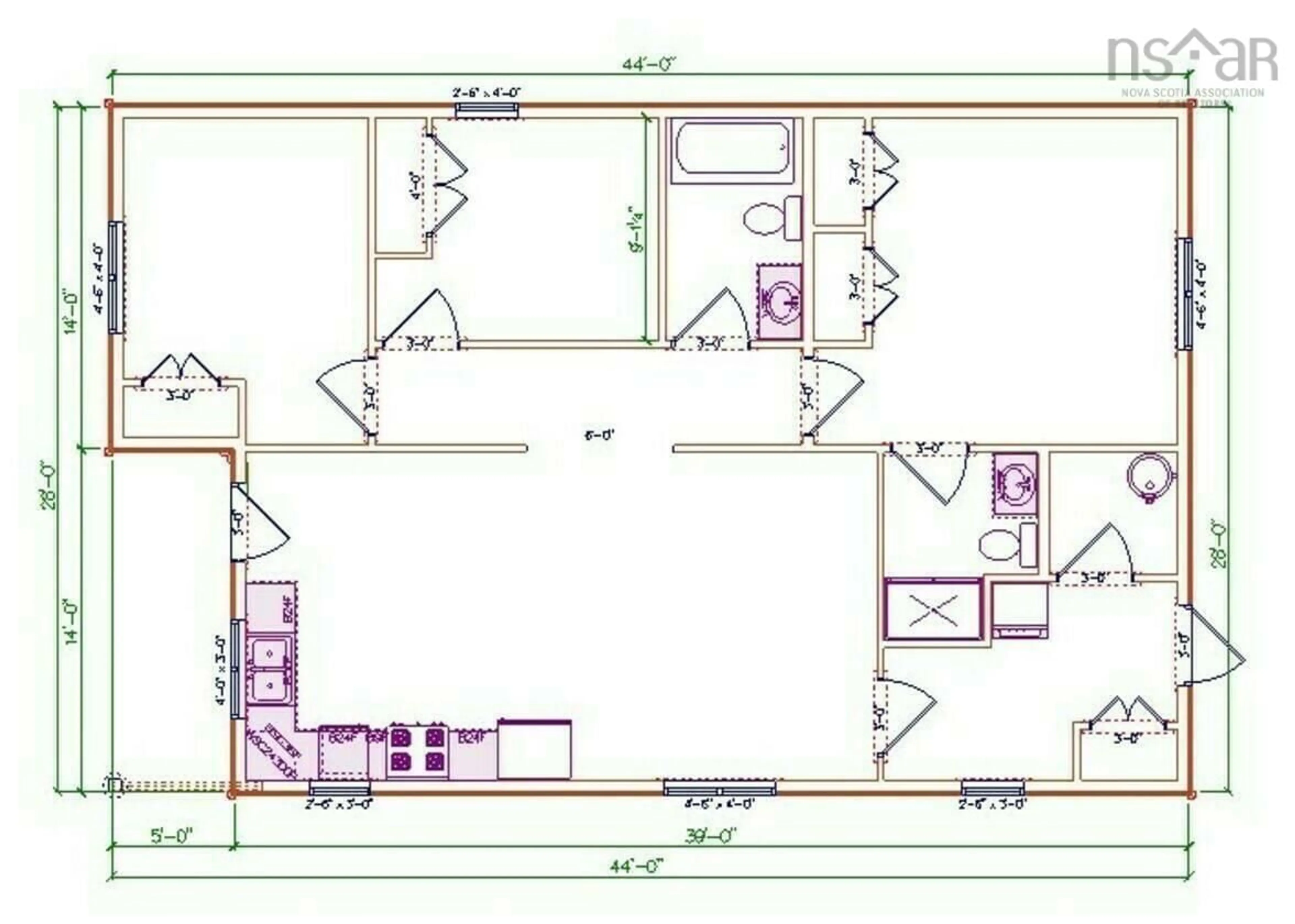 Floor plan for 1722 N Main St, Westville Nova Scotia B0K 0A8