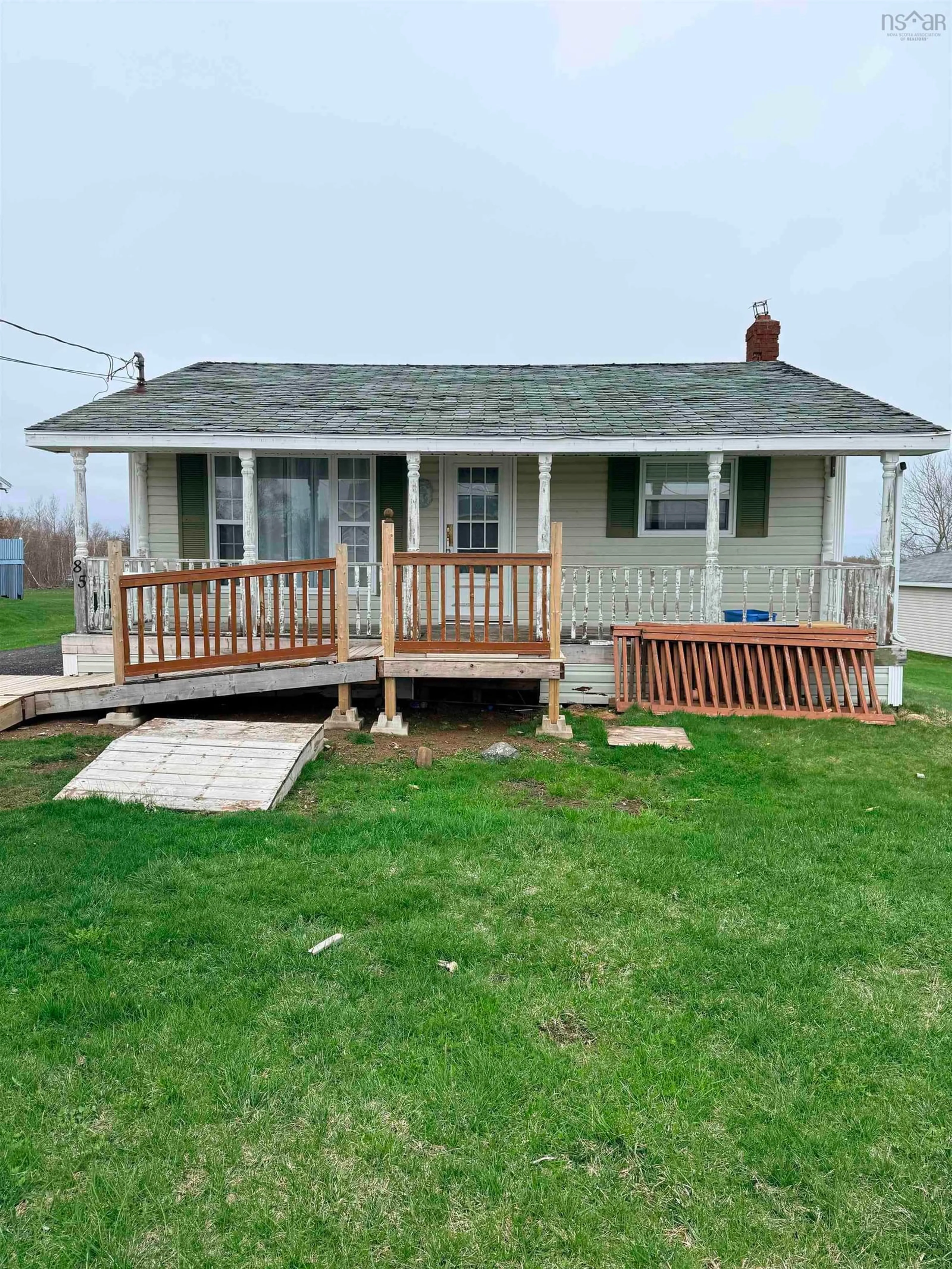 A pic from outside/outdoor area/front of a property/back of a property/a pic from drone, unknown for 85 Kaneville Road, New Victoria Nova Scotia B1H 5T2