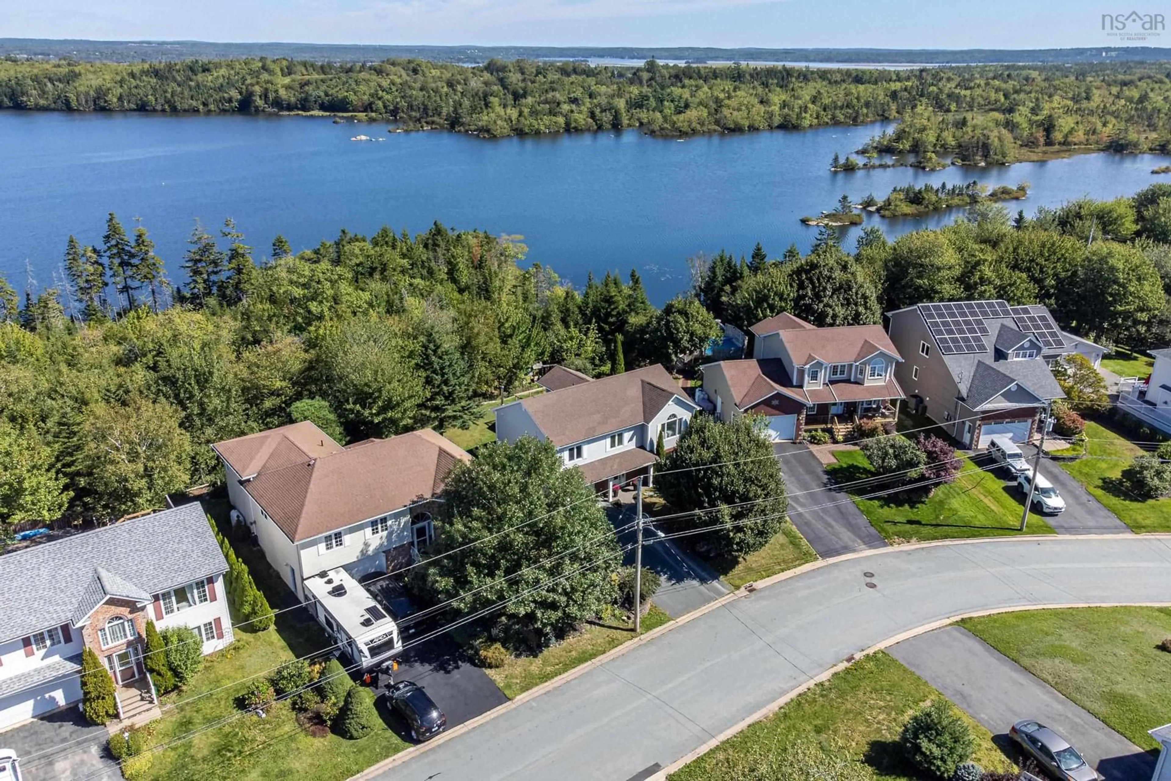 A pic from outside/outdoor area/front of a property/back of a property/a pic from drone, water/lake/river/ocean view for 50 Parkedge Cres, Cole Harbour Nova Scotia B2V 2V1