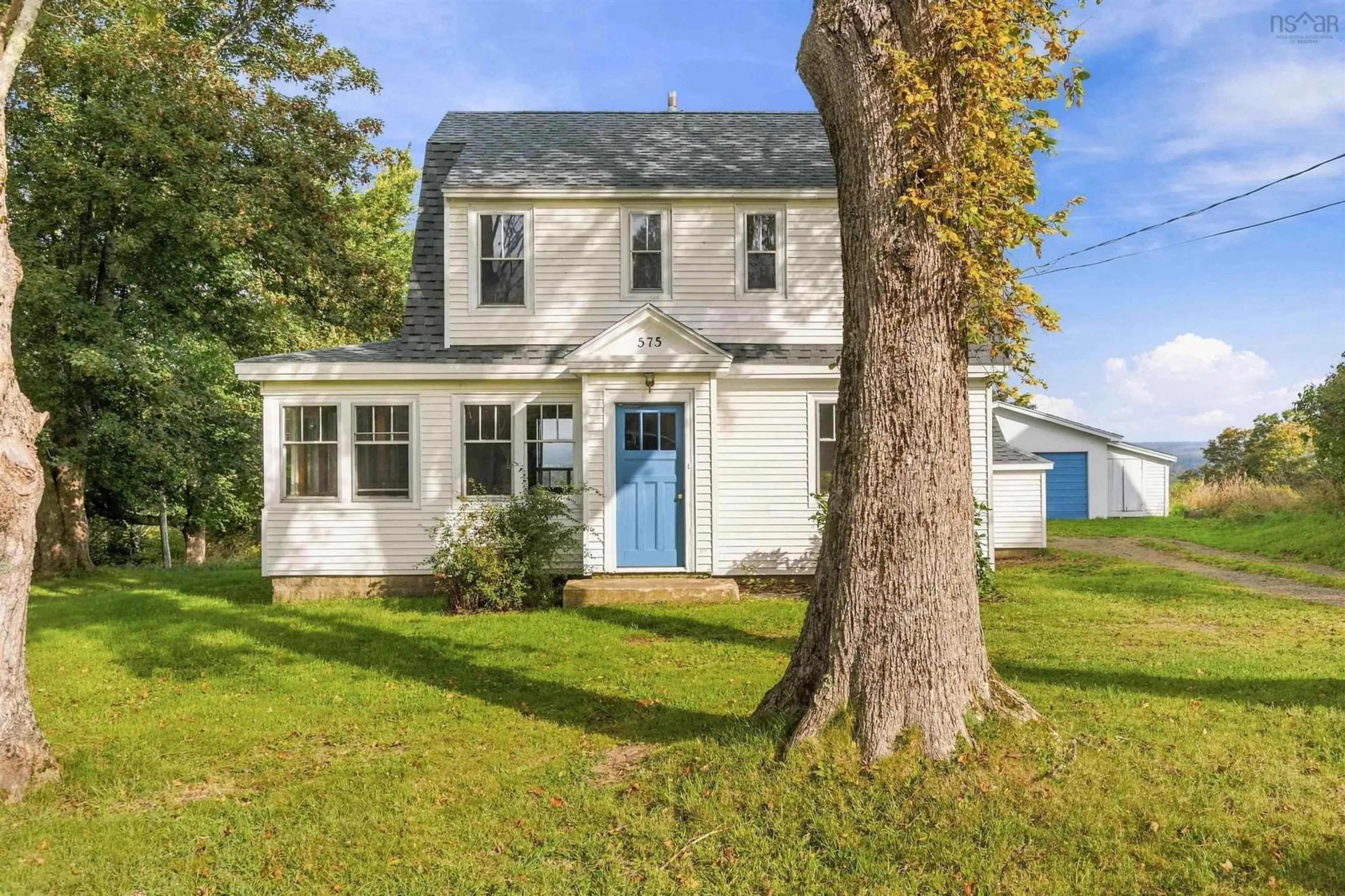 Home with vinyl exterior material, street for 575 Marshalltown Rd, Marshalltown Nova Scotia B0V 1A0