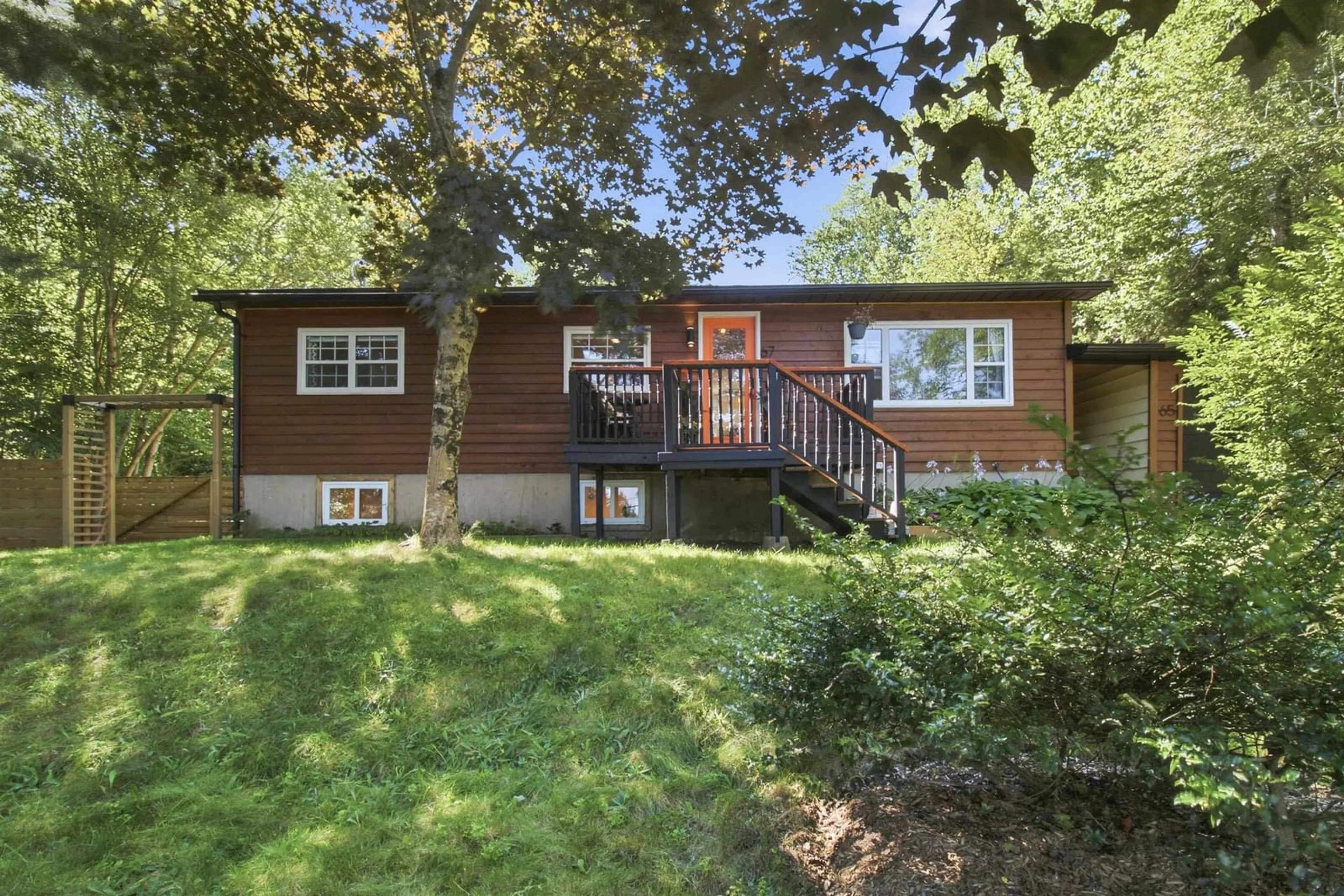 Patio, forest/trees view for 65/67 Joyce Crt, Lake Echo Nova Scotia B3E 1A8