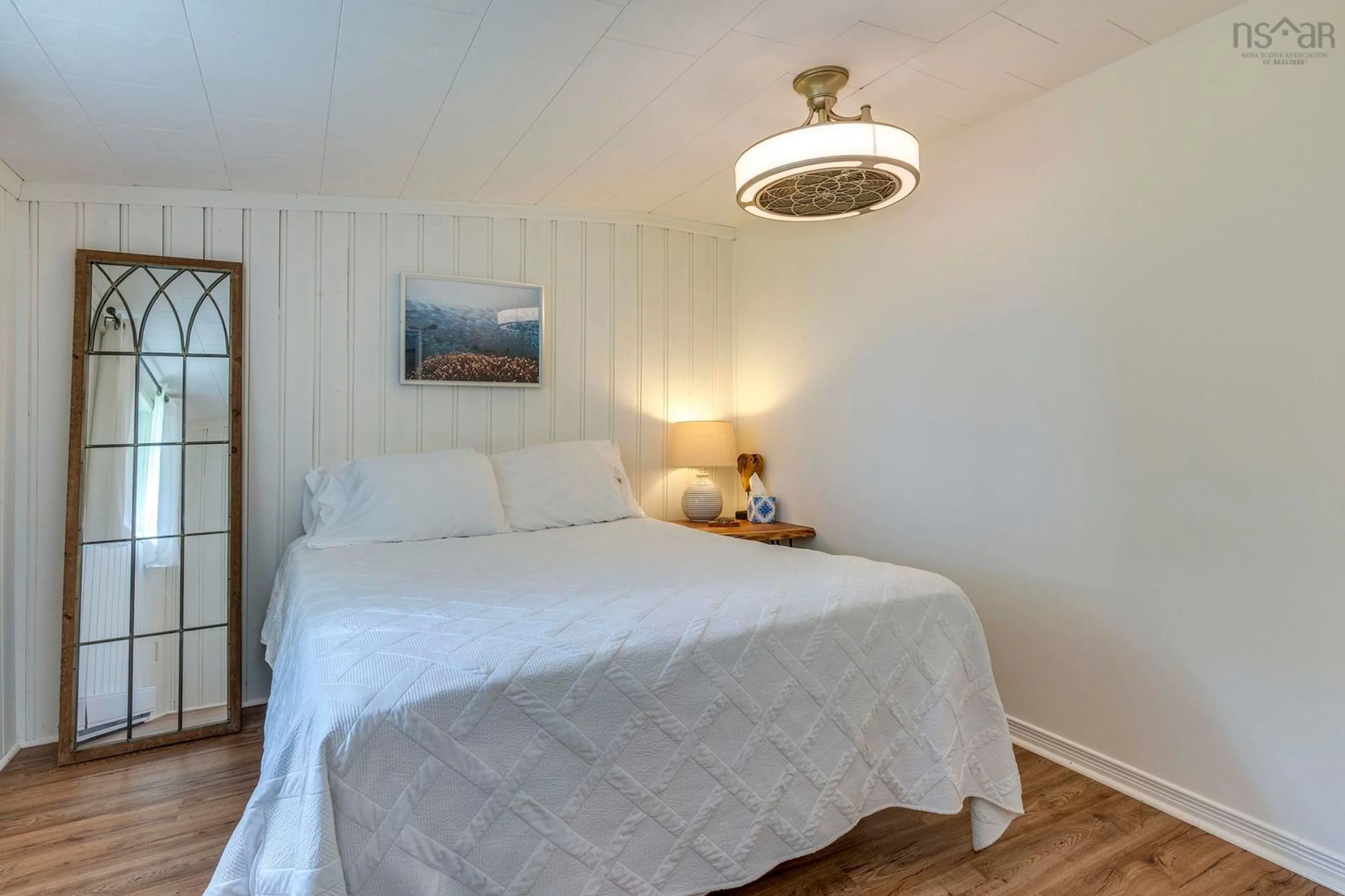 Bedroom with bed, wood/laminate floor for 211 Sunny Brook Rd, Sunnybrook Nova Scotia B0J 2C0