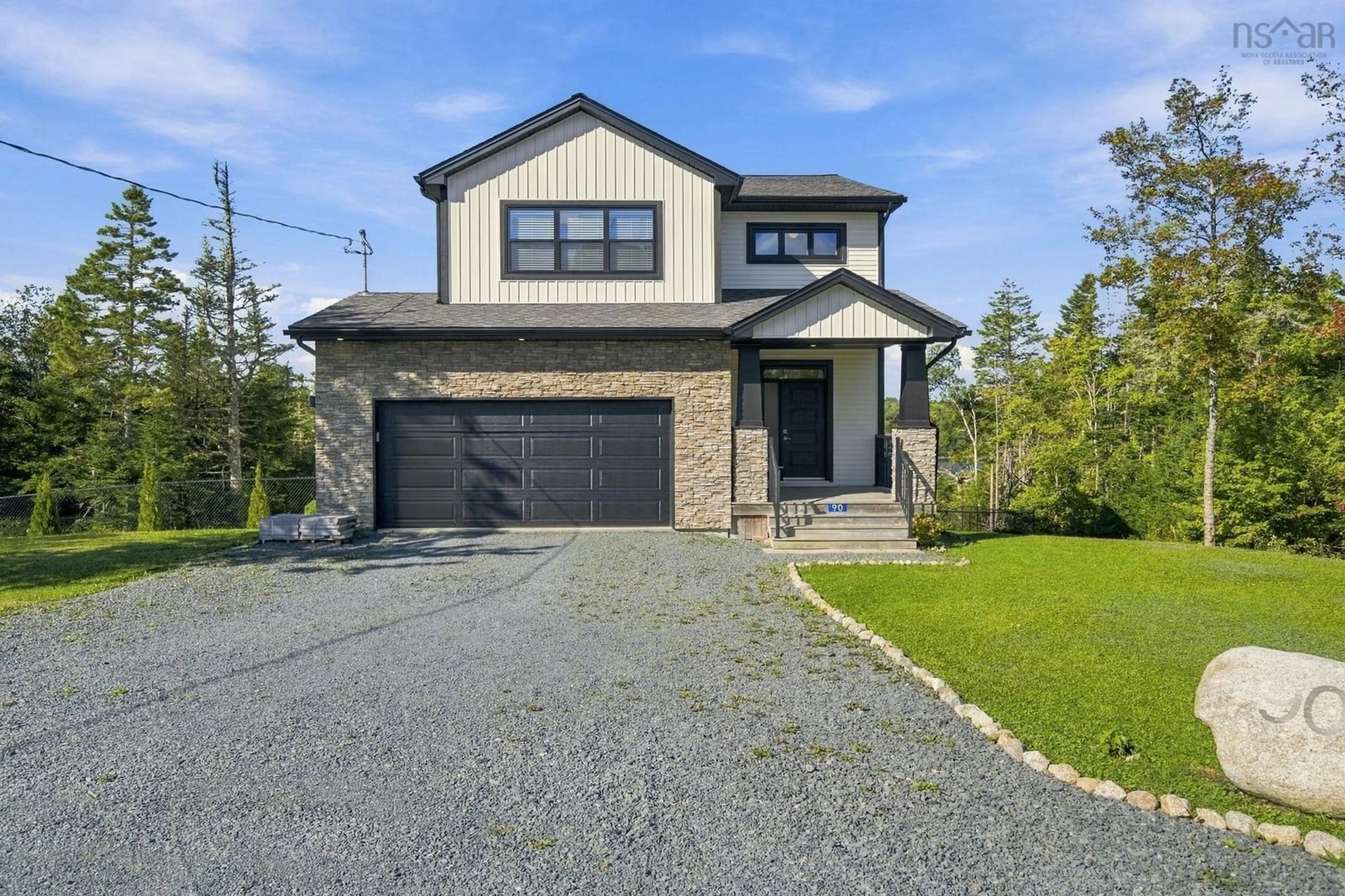 Home with brick exterior material, street for 90 Hargrove Lane, Whites Lake Nova Scotia B3T 0H8