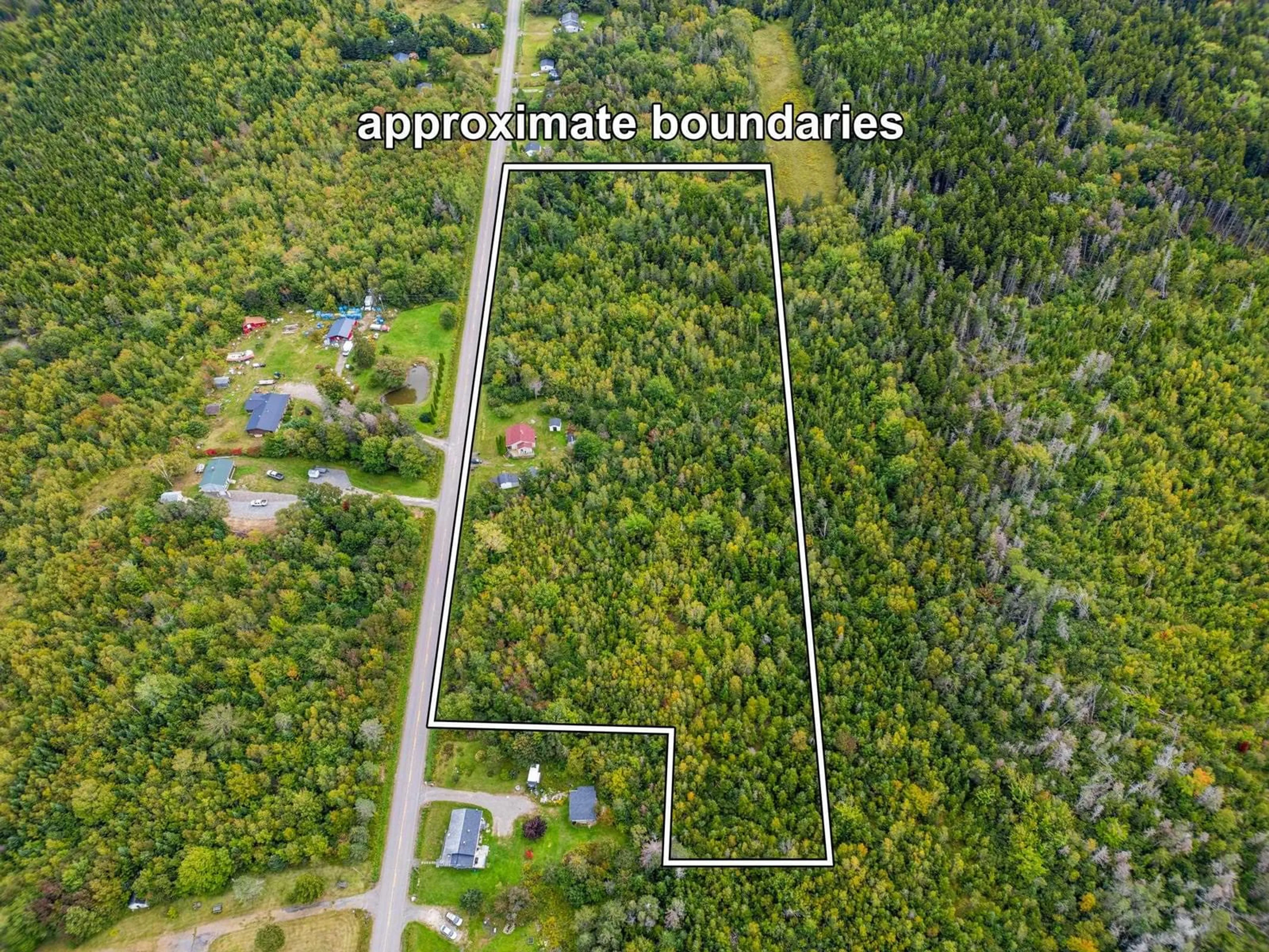 A pic from outside/outdoor area/front of a property/back of a property/a pic from drone, forest/trees view for 136 French Rd, Plympton Nova Scotia B0W 2R0