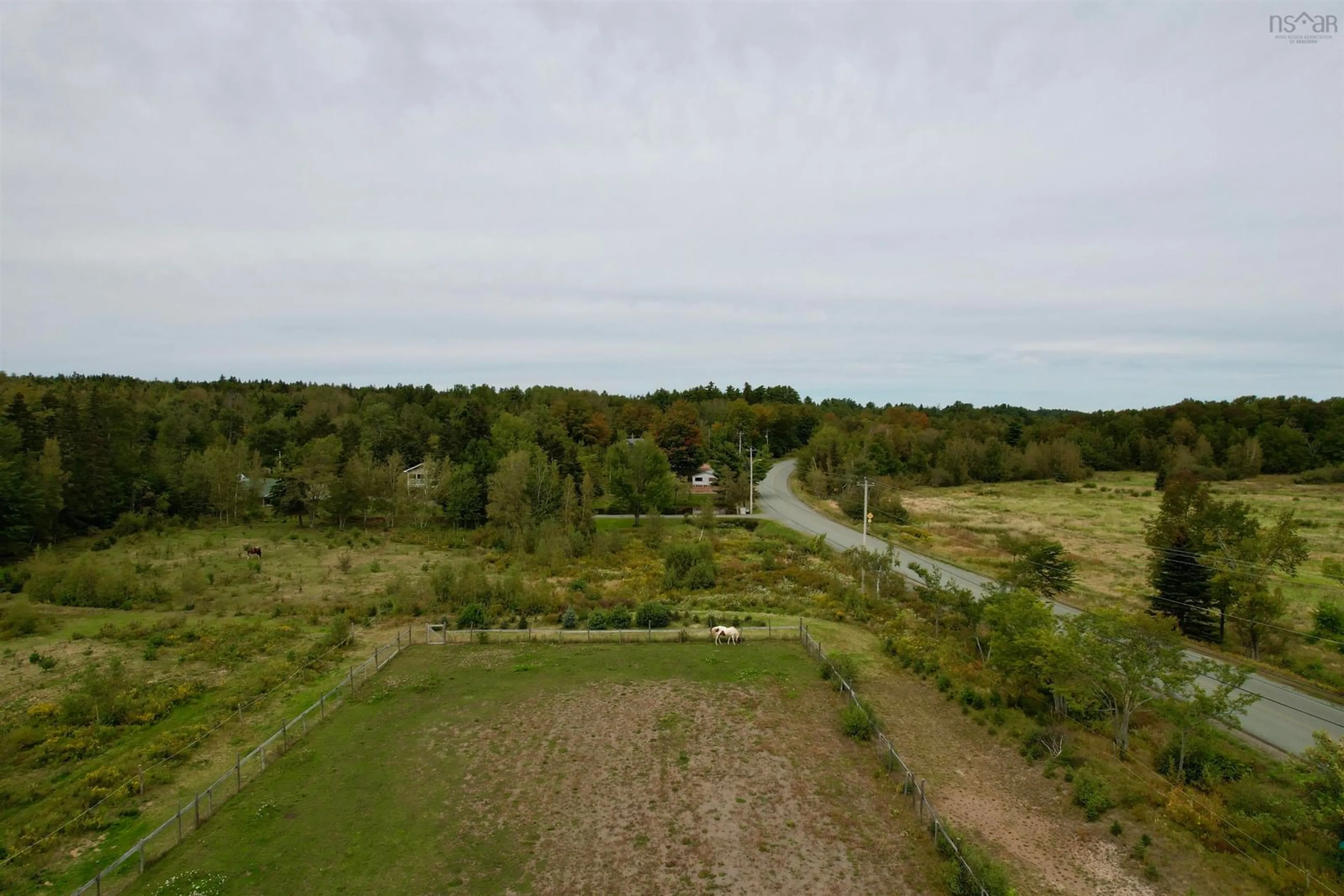 A pic from outside/outdoor area/front of a property/back of a property/a pic from drone, forest/trees view for 2151 Wyvern Rd, River Philip Nova Scotia B0M 1V0