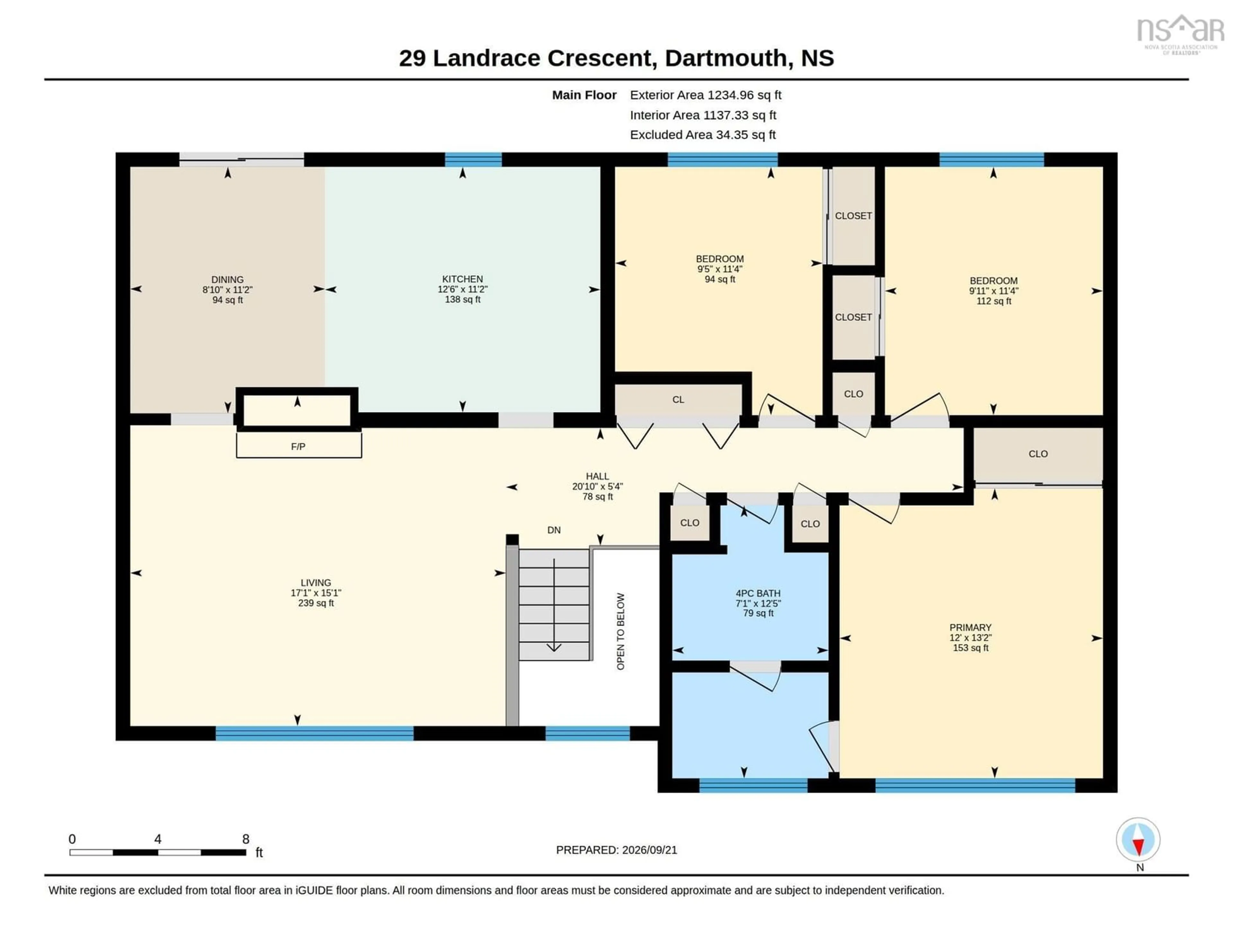 Floor plan for 29 Landrace Cres, Dartmouth Nova Scotia B2W 2P8