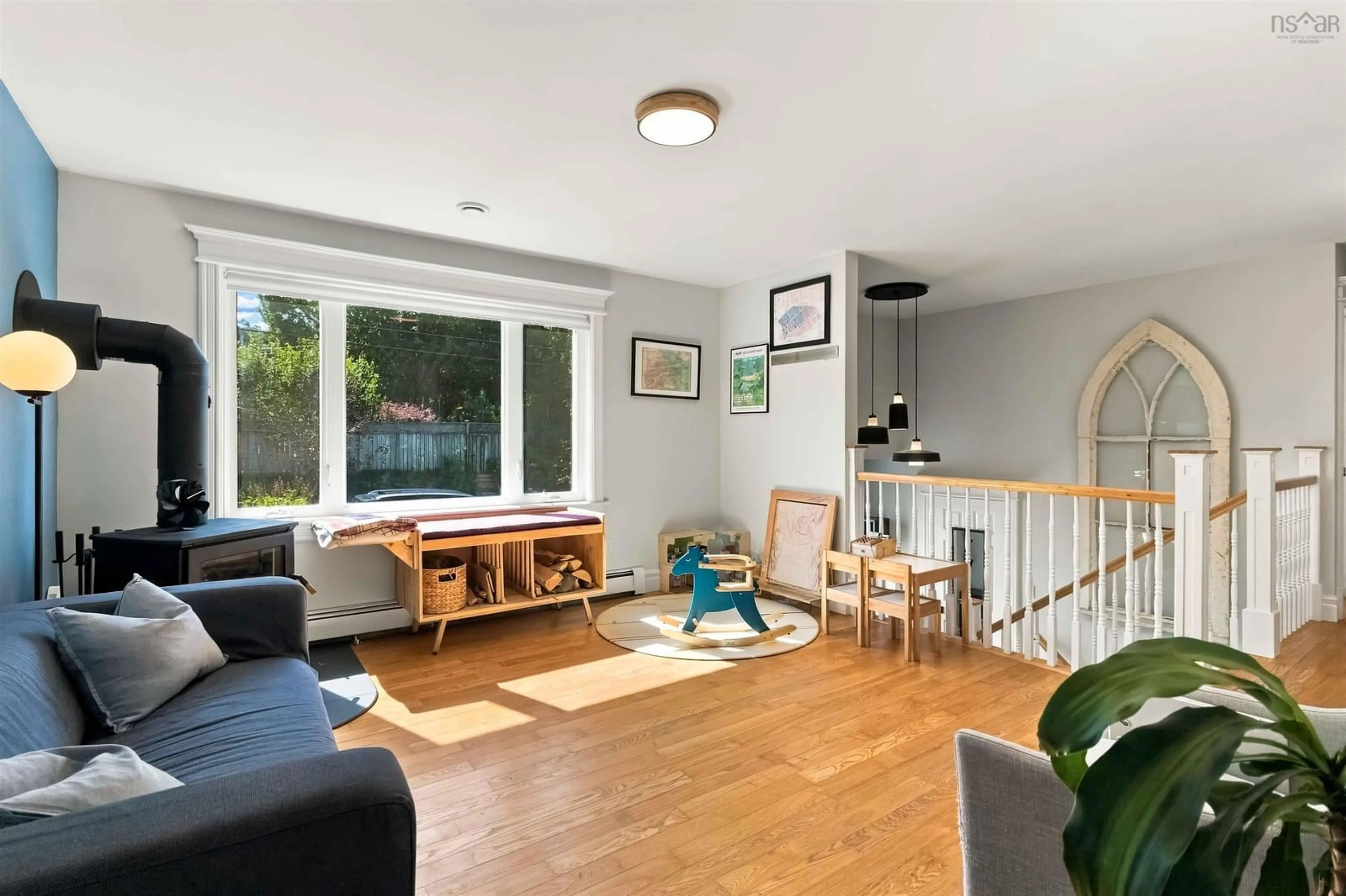 Living room with furniture, wood/laminate floor for 5 Marriott St, Halifax Regional Municipality Nova Scotia B3N 1V2