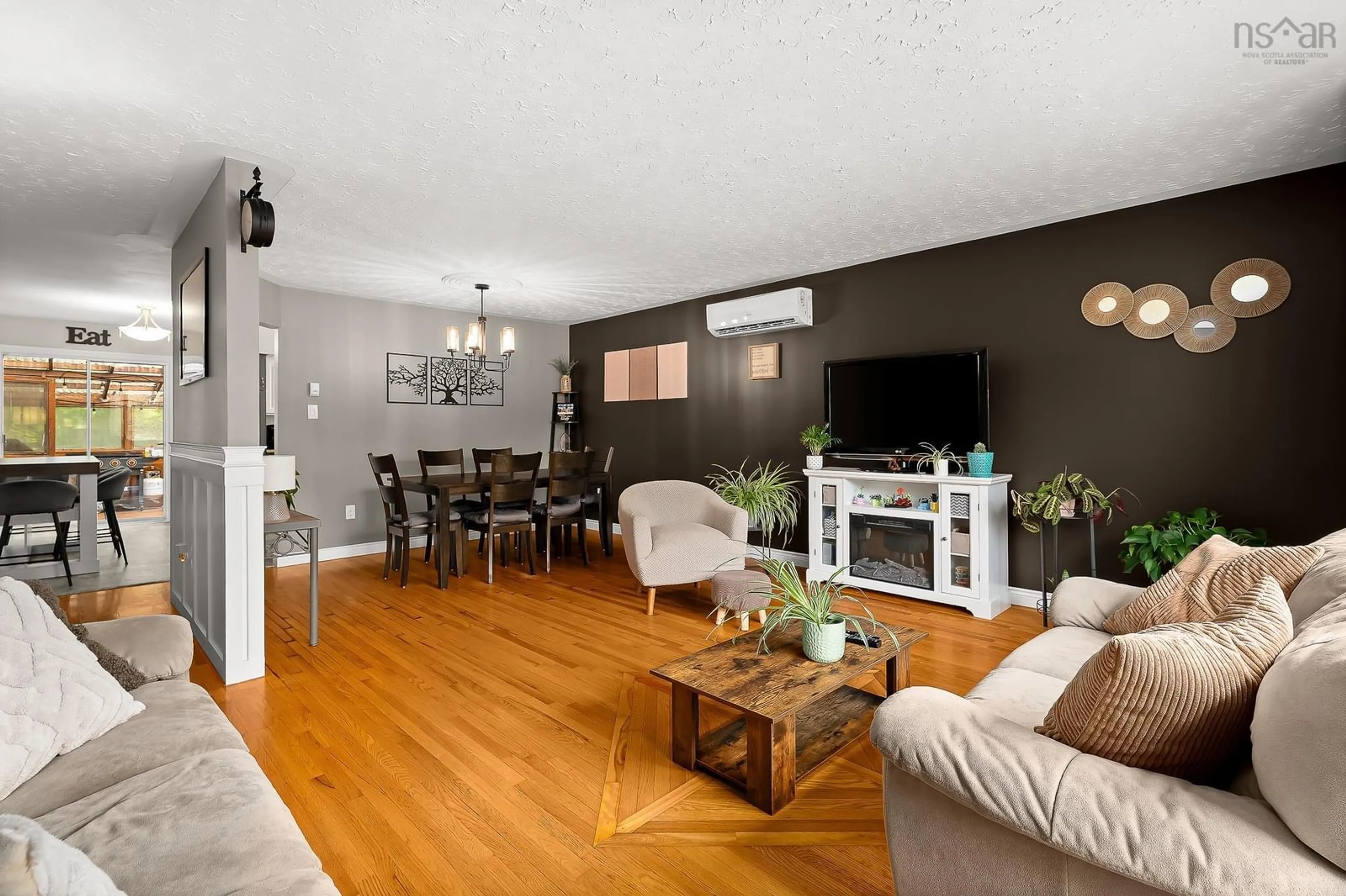 Living room with furniture, wood/laminate floor for 2 Joan Eleanor Drive, Dartmouth Nova Scotia B2W 5Z9