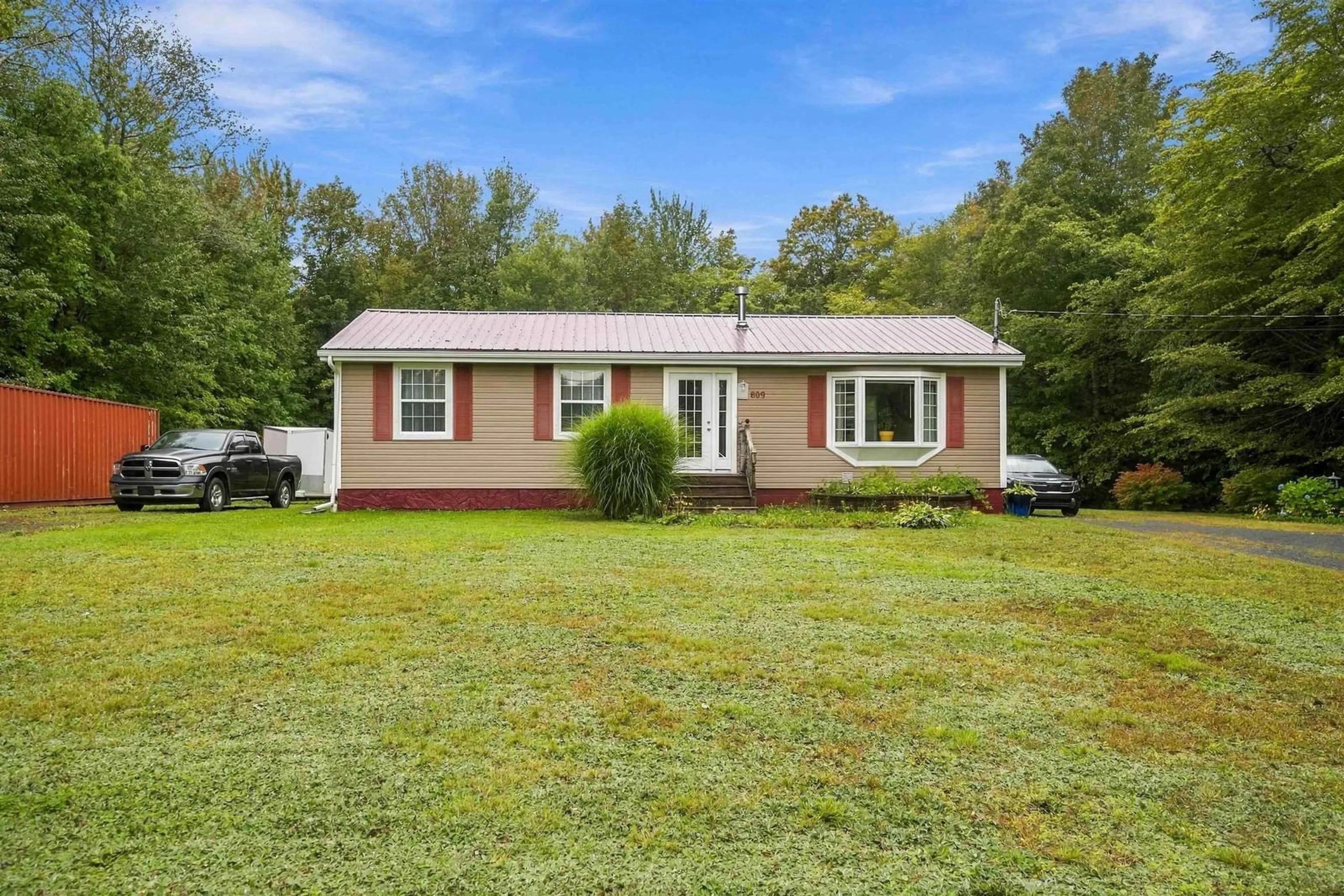 Home with vinyl exterior material, street for 809 Cleveland Rd, Windermere Nova Scotia B0P 1E0
