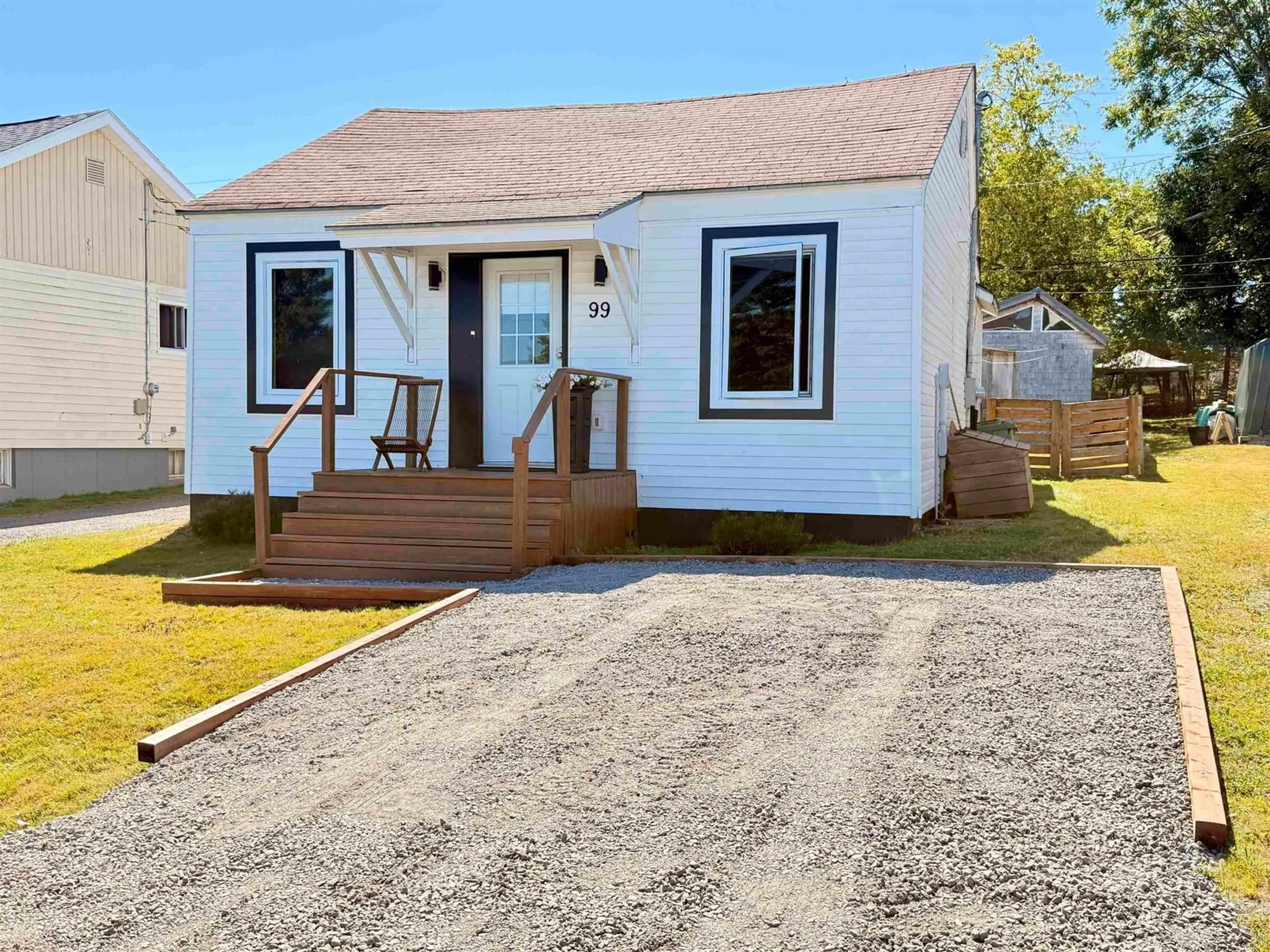 Home with vinyl exterior material, street for 99 Cedar Street, Pictou Nova Scotia B0K 1H0