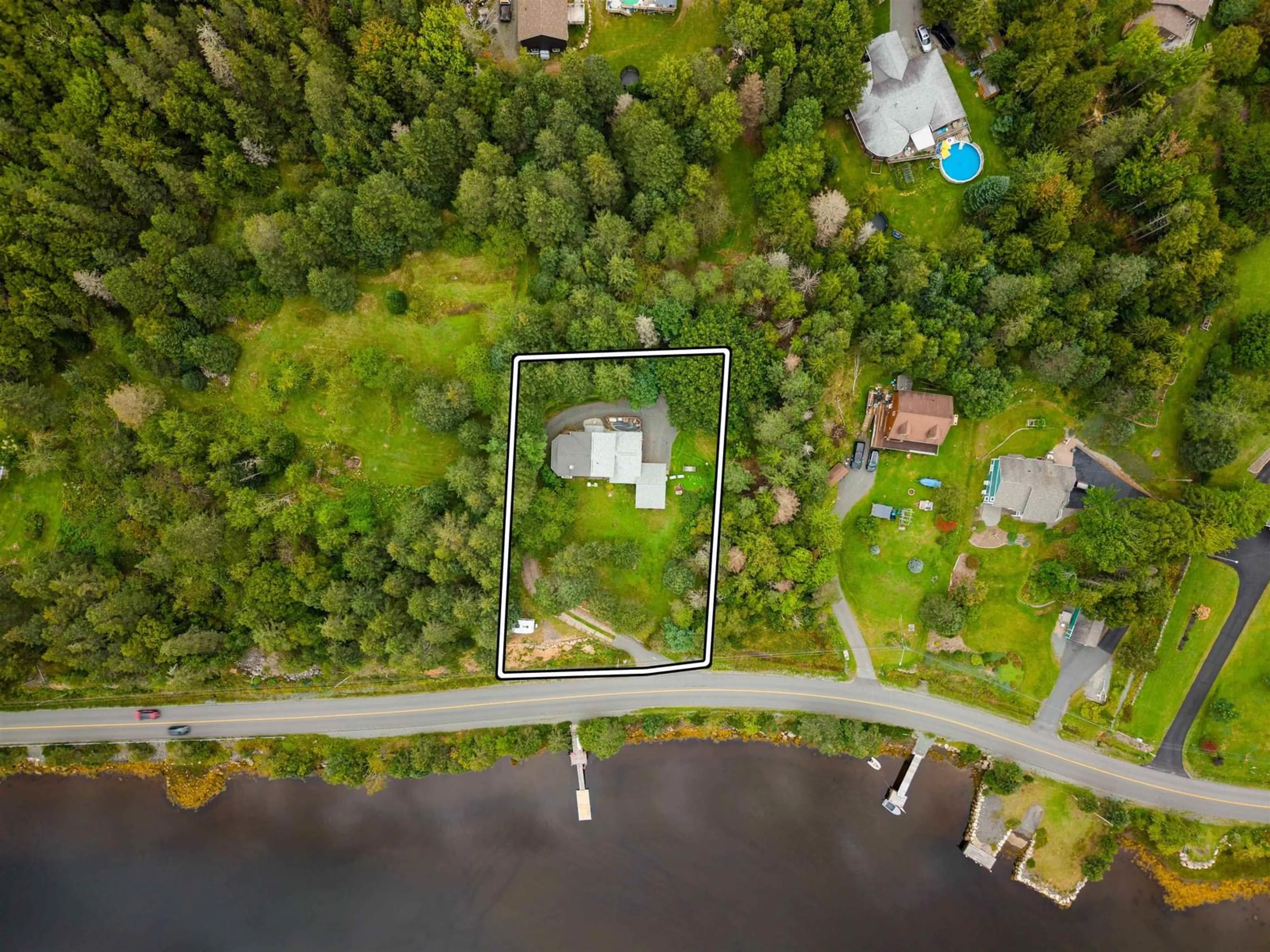A pic from outside/outdoor area/front of a property/back of a property/a pic from drone, water/lake/river/ocean view for 87 Indian Point Rd, Glen Haven Nova Scotia B3Z 2S1