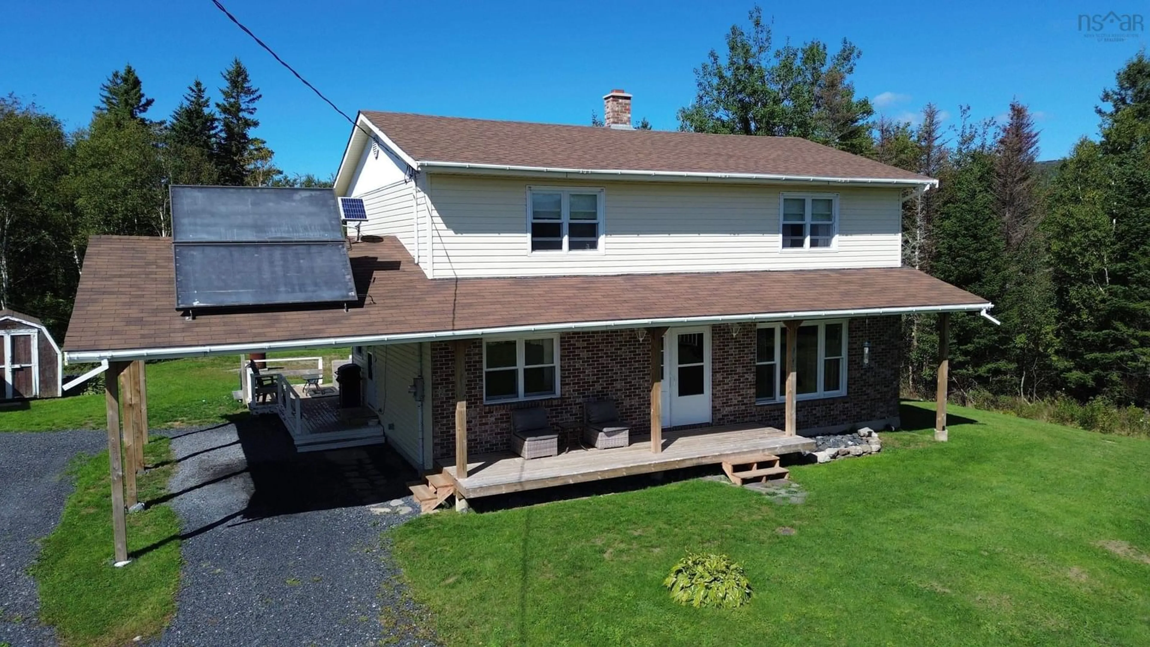 A pic from outside/outdoor area/front of a property/back of a property/a pic from drone, unknown for 22 Annie Troy Lane, Troy Nova Scotia B9A 3R4