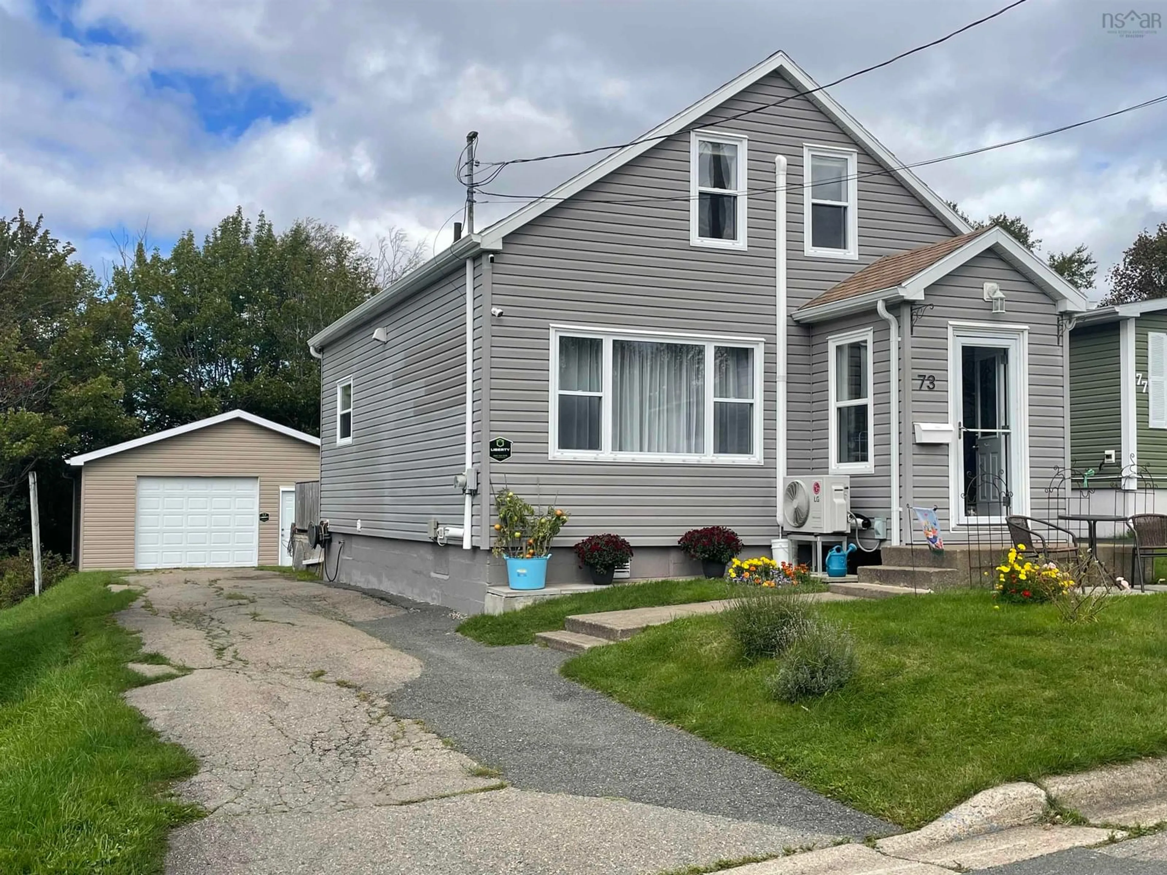 Home with vinyl exterior material, street for 73 Brown Street, Sydney Nova Scotia B1S 2M6