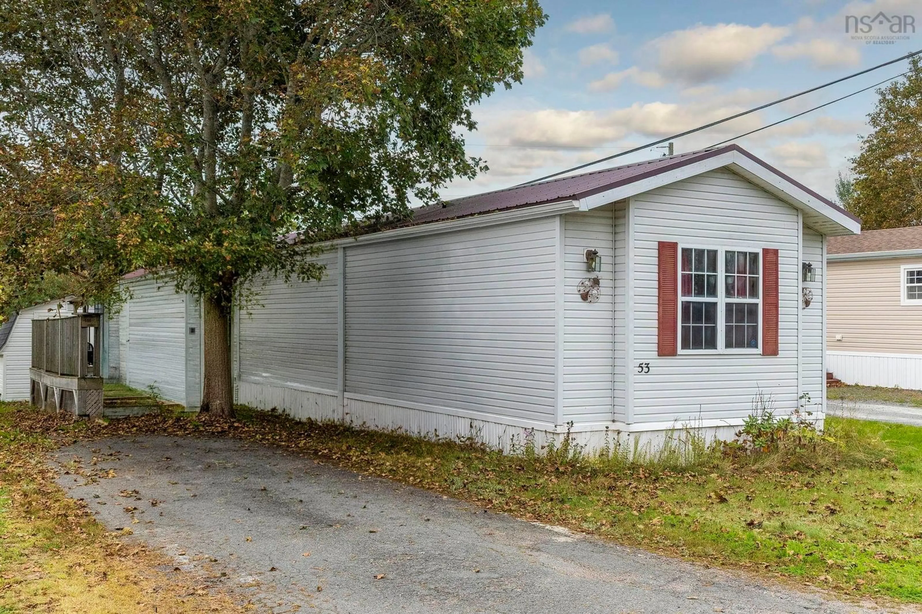 Home with vinyl exterior material, street for 53 Brown St, Berwick Nova Scotia B0P 1E0