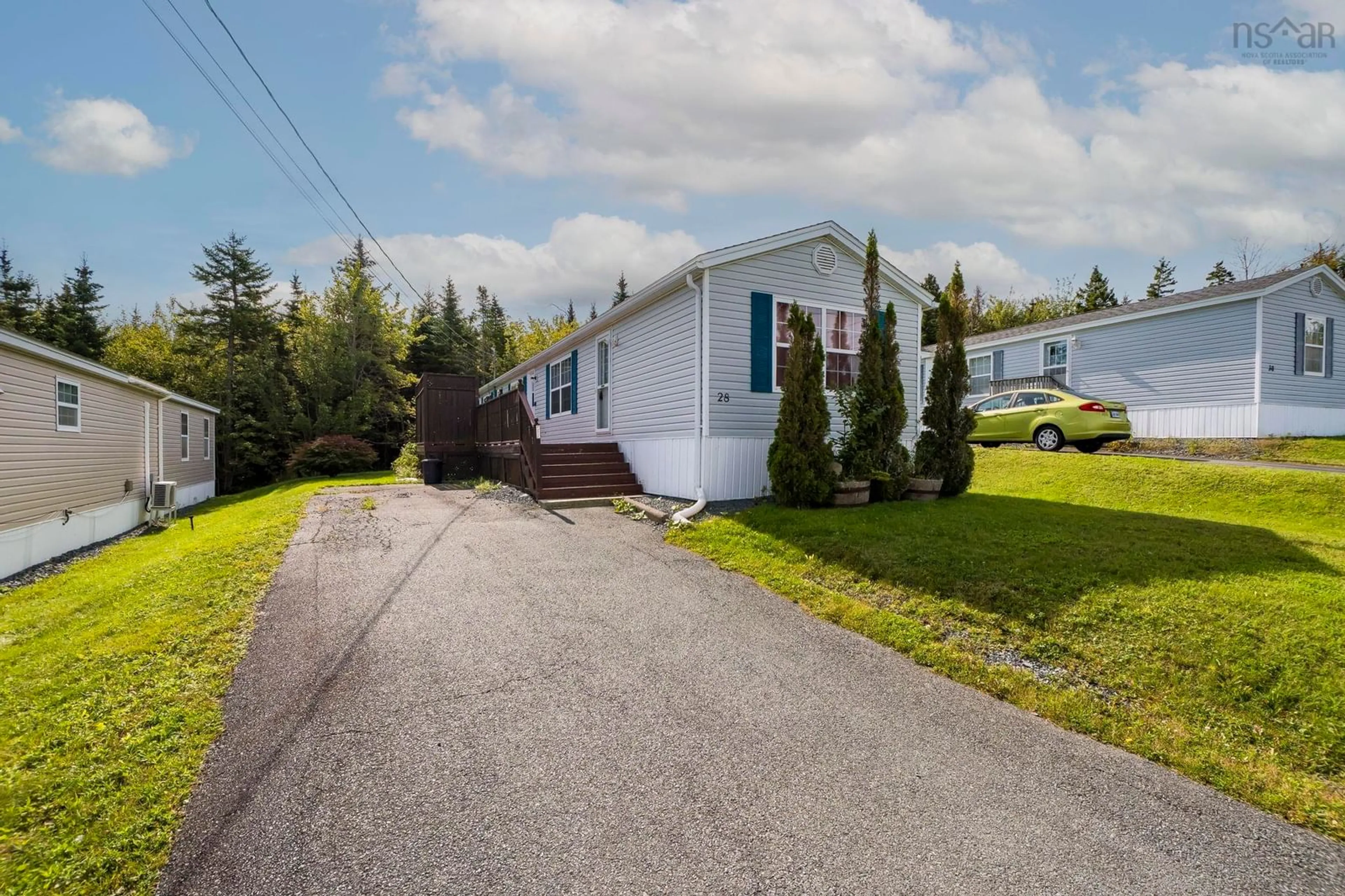 Home with vinyl exterior material, street for 28 Cedar Lane, Eastern Passage Nova Scotia B3G 1S7