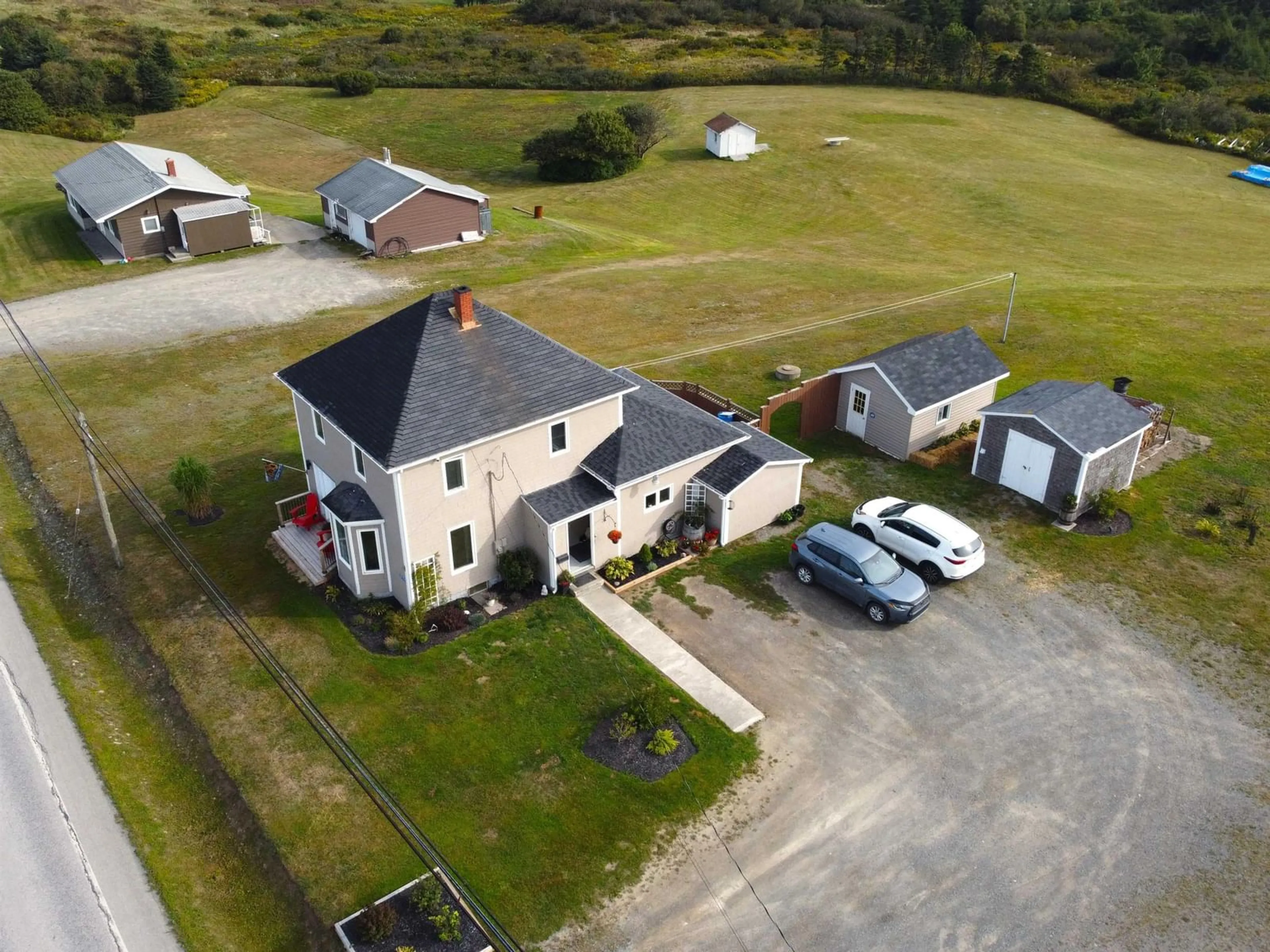 A pic from outside/outdoor area/front of a property/back of a property/a pic from drone, building for 10194 Highway 1 Hwy, Saulnierville Nova Scotia B0W 2Z0
