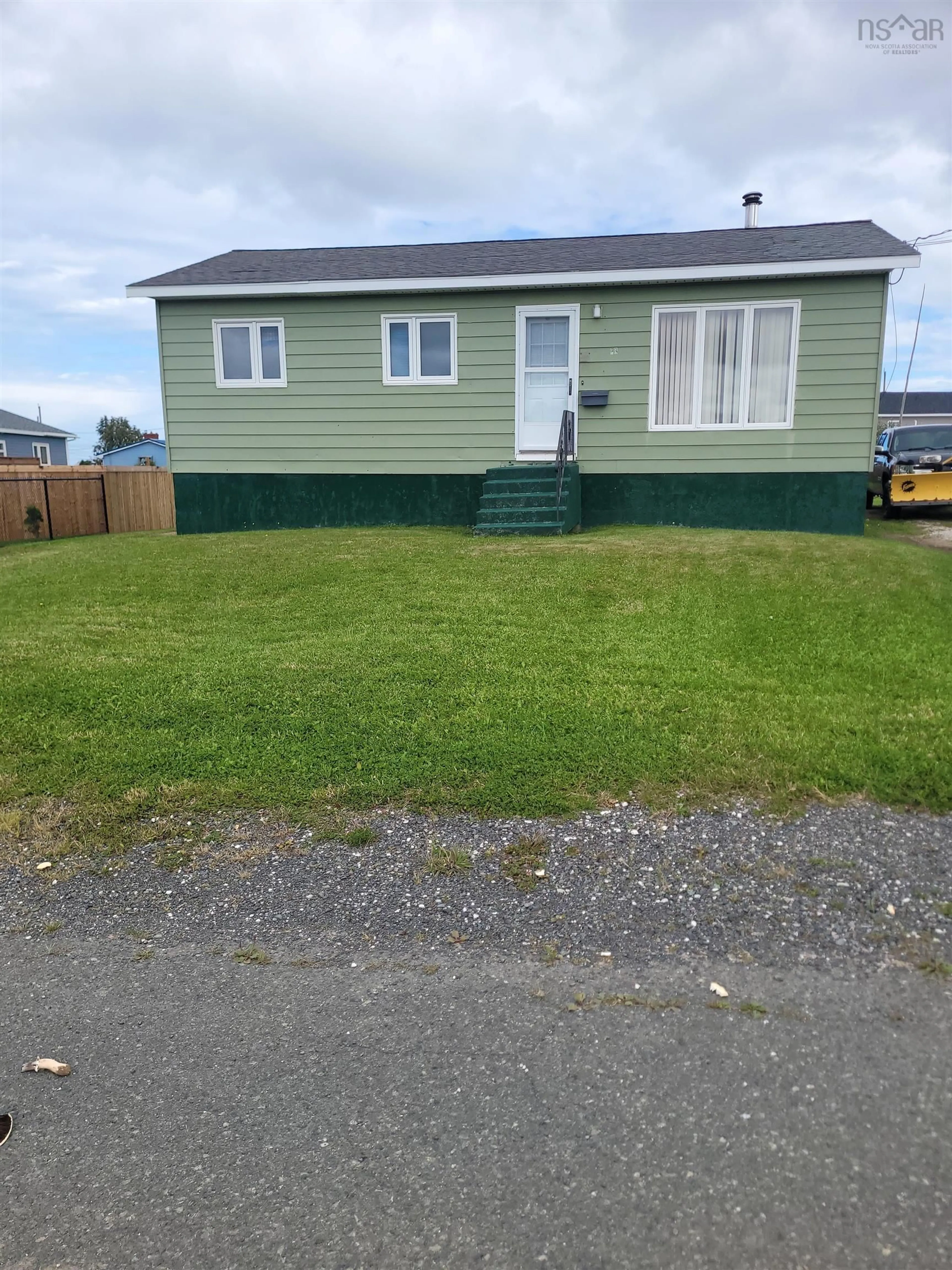 A pic from outside/outdoor area/front of a property/back of a property/a pic from drone, street for 23 Warren St, Glace Bay Nova Scotia B1A 1E1