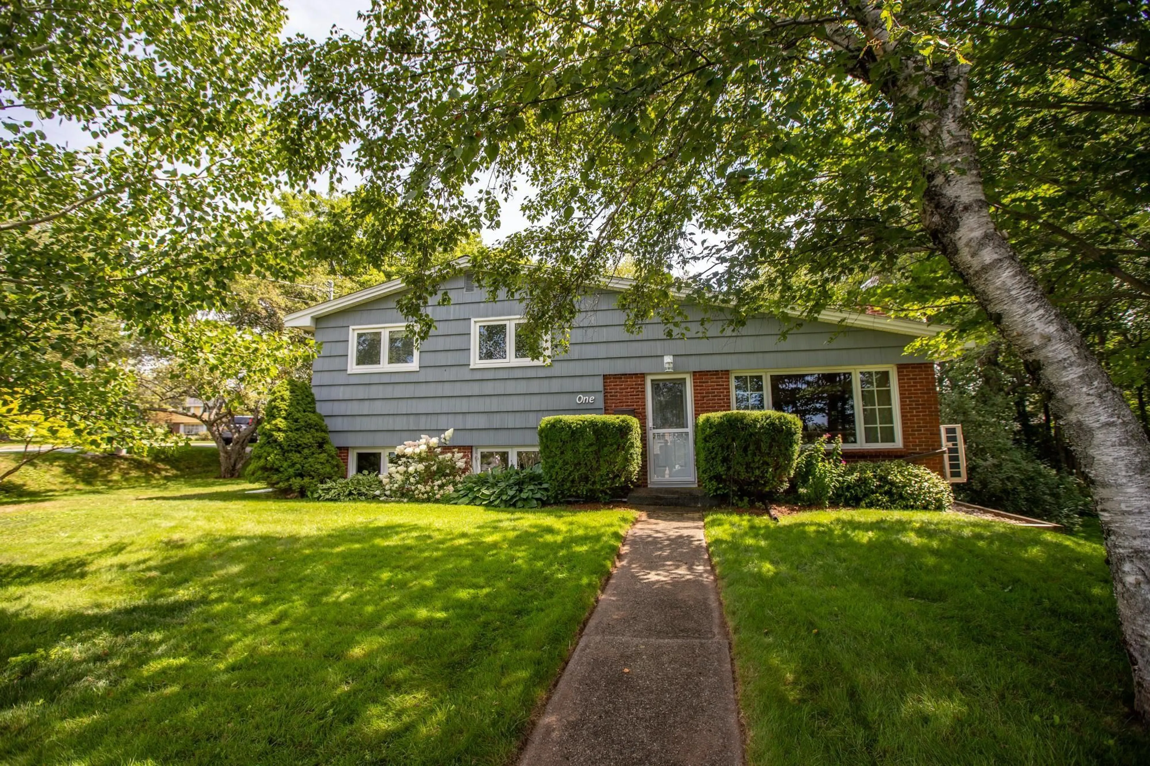 Home with vinyl exterior material, street for 1 Tummell Dr, Dartmouth Nova Scotia B2X 2A7