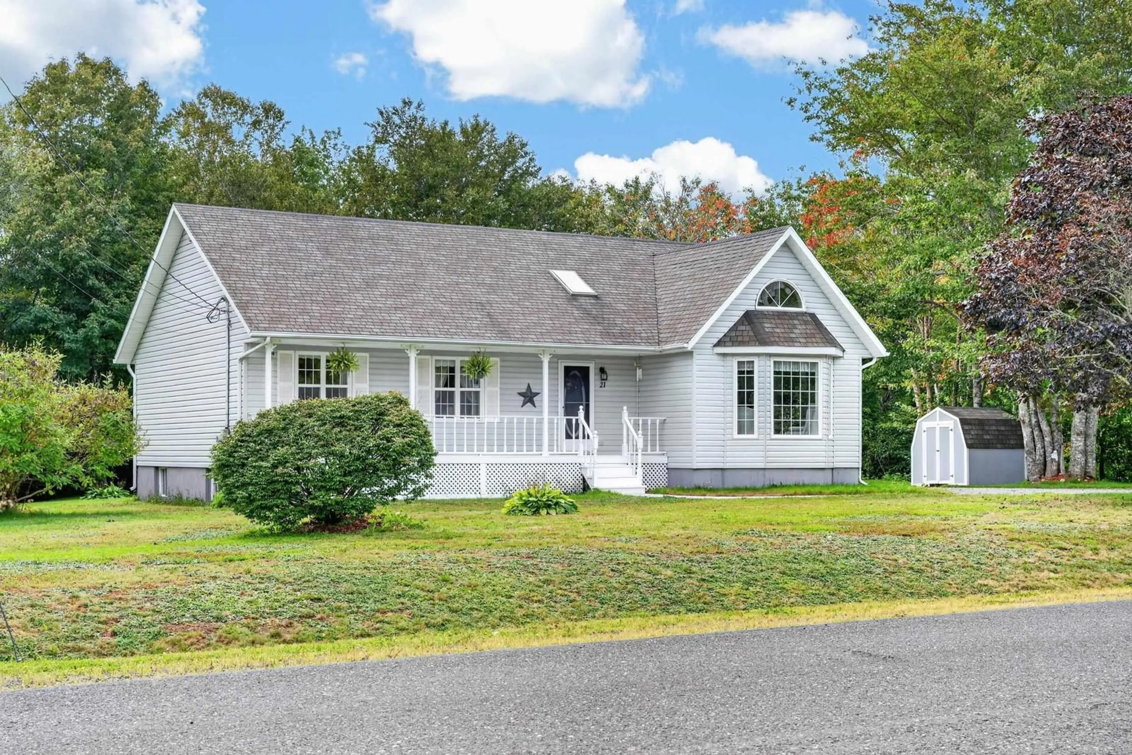 Home with vinyl exterior material, street for 21 Westdale Drive, Howie Centre Nova Scotia B1L 1G1