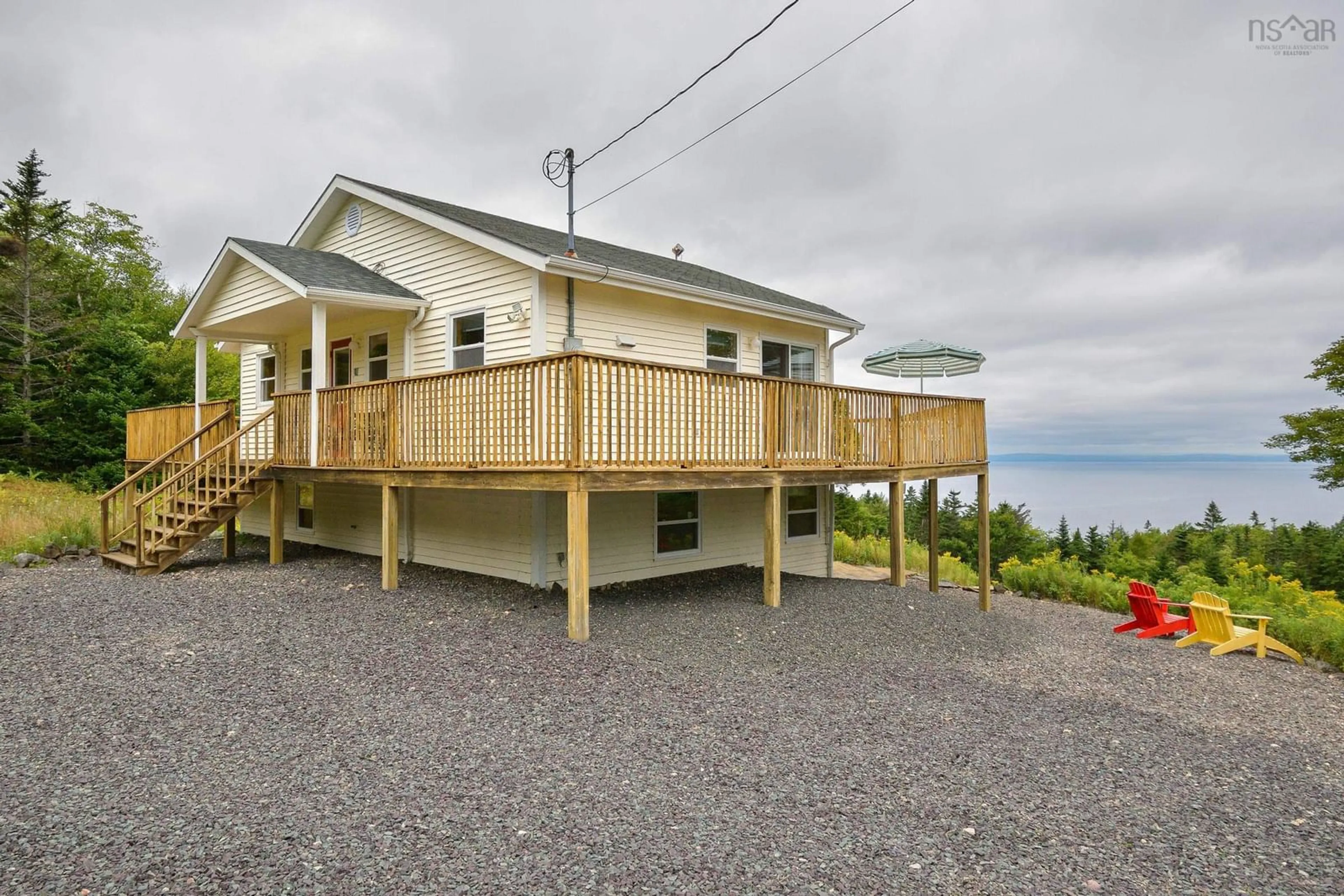Patio, water/lake/river/ocean view for 74 6101 Rd (Leo’s Lane), Roberta Nova Scotia B0E 2K0
