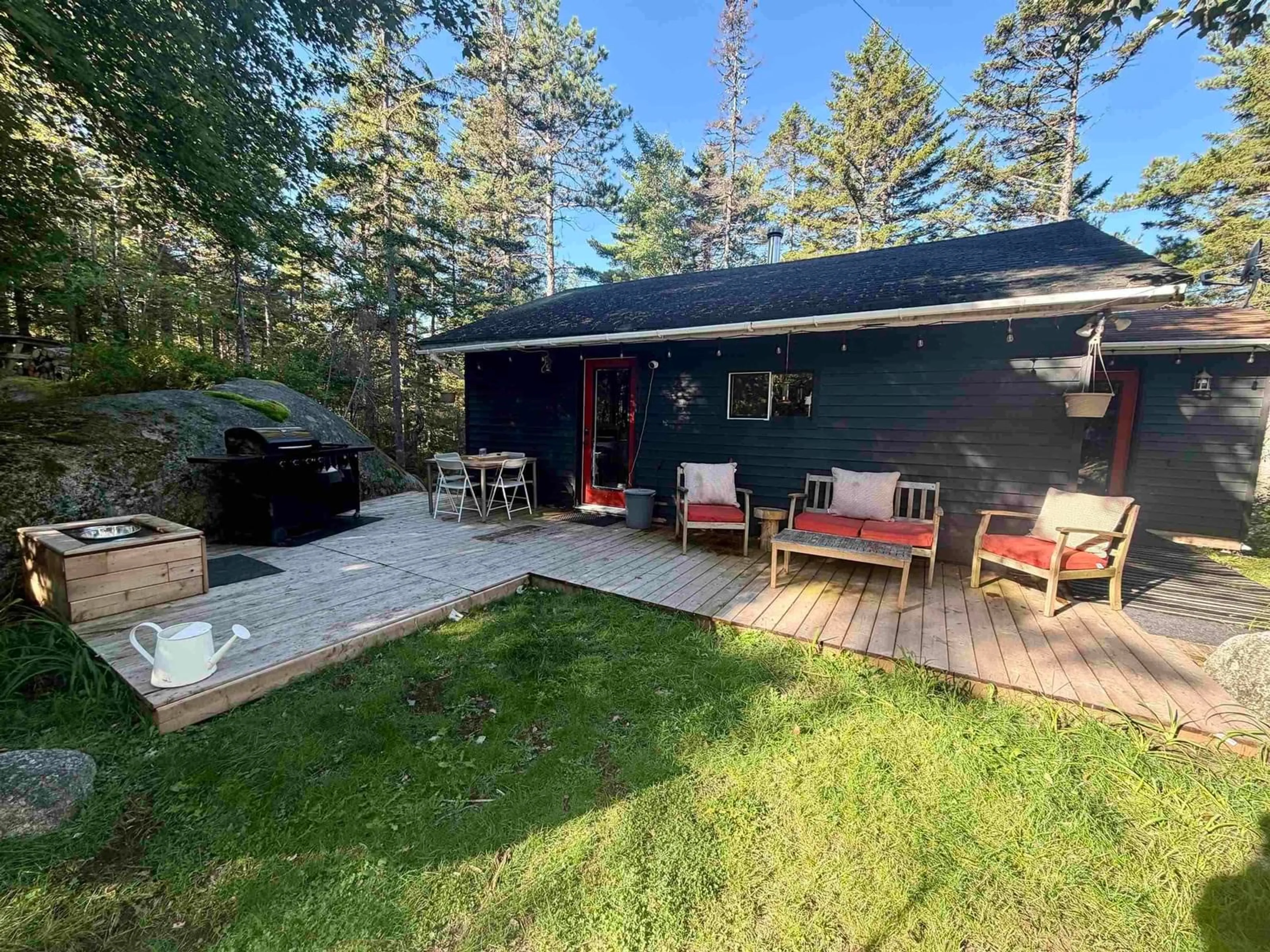 Patio, forest/trees view for 996 Armstrong Lake East Rd, Vaughan Nova Scotia B0N 2T0
